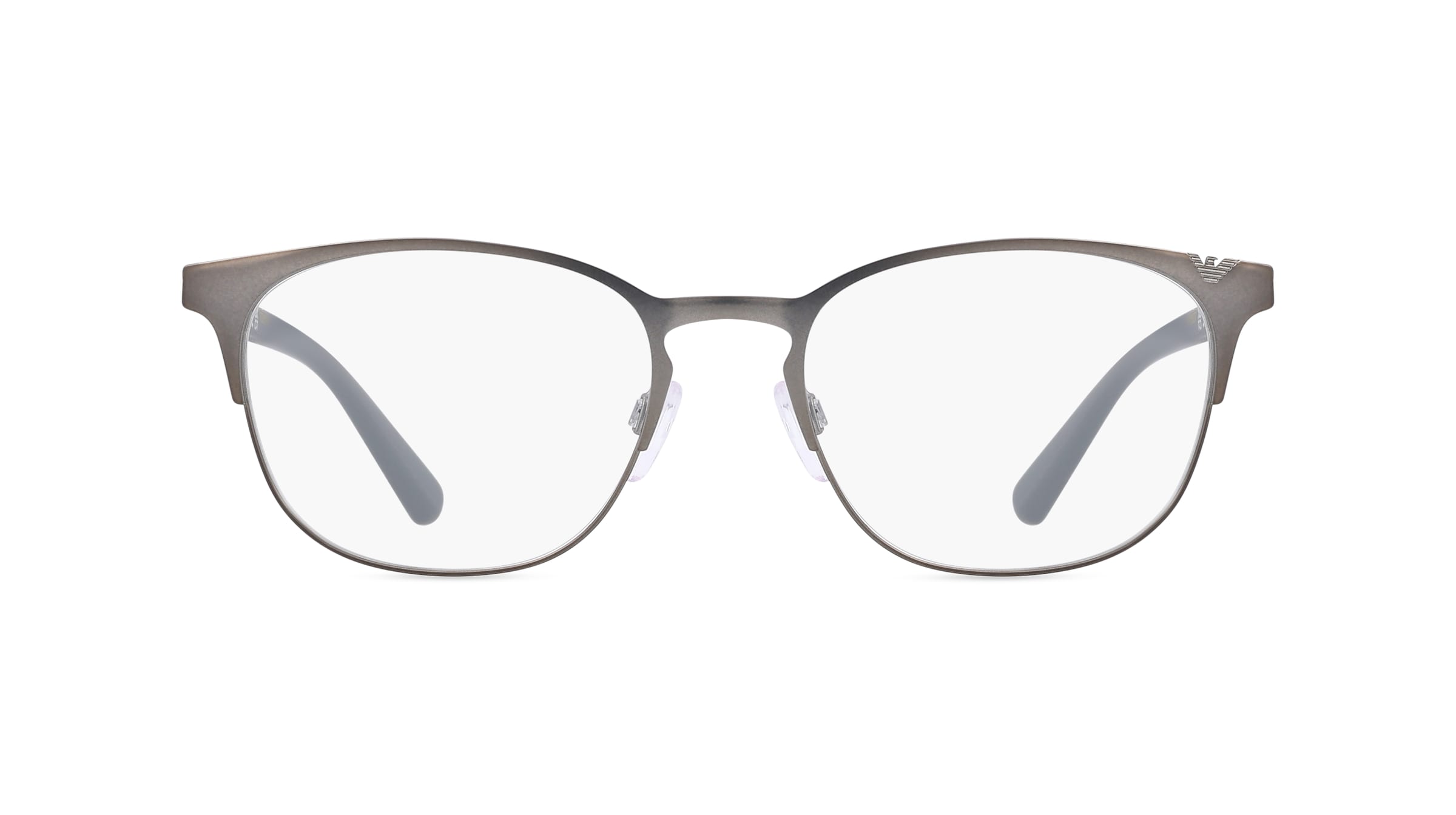 Emporio Armani EA1059 Herren-Brille inkl. Gläser Vollrand Panto Metall-Gestell 51mm/19mm/140mm, grau