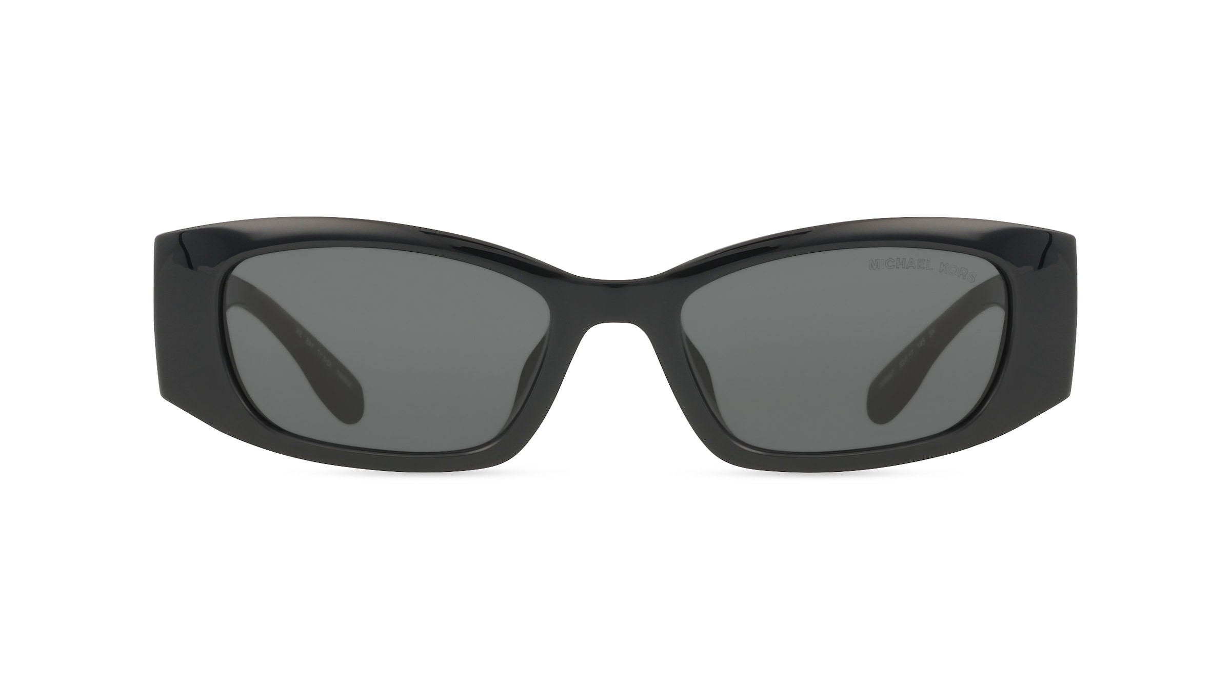 Michael Kors MK2243U Damen-Sonnenbrille Vollrand Eckig Kunststoff-Gestell, schwarz