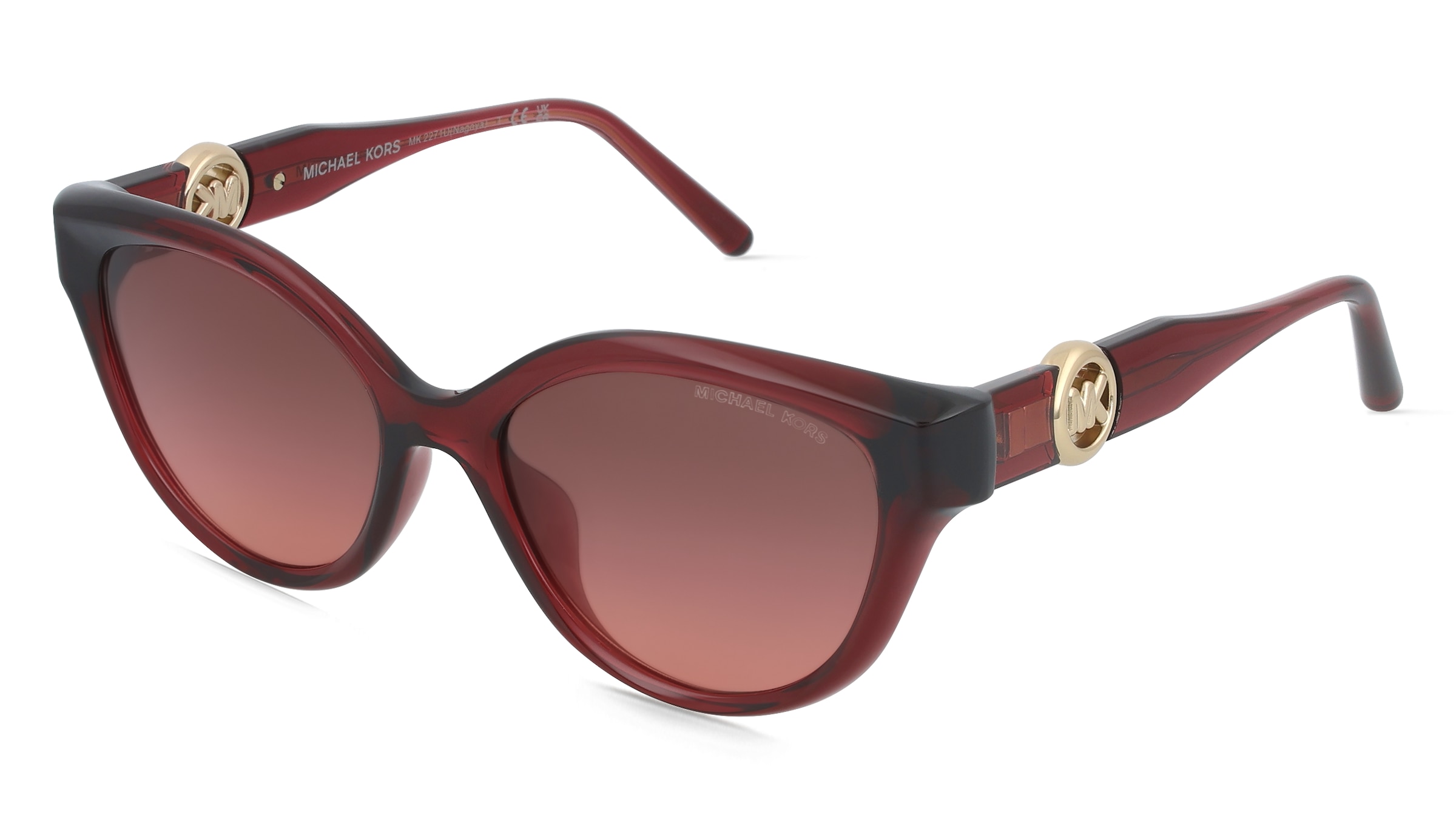 Michael Kors MK2271U NAGOYA Damen-Sonnenbrille Vollrand Cat Eye Kunststoff-Gestell, Braun