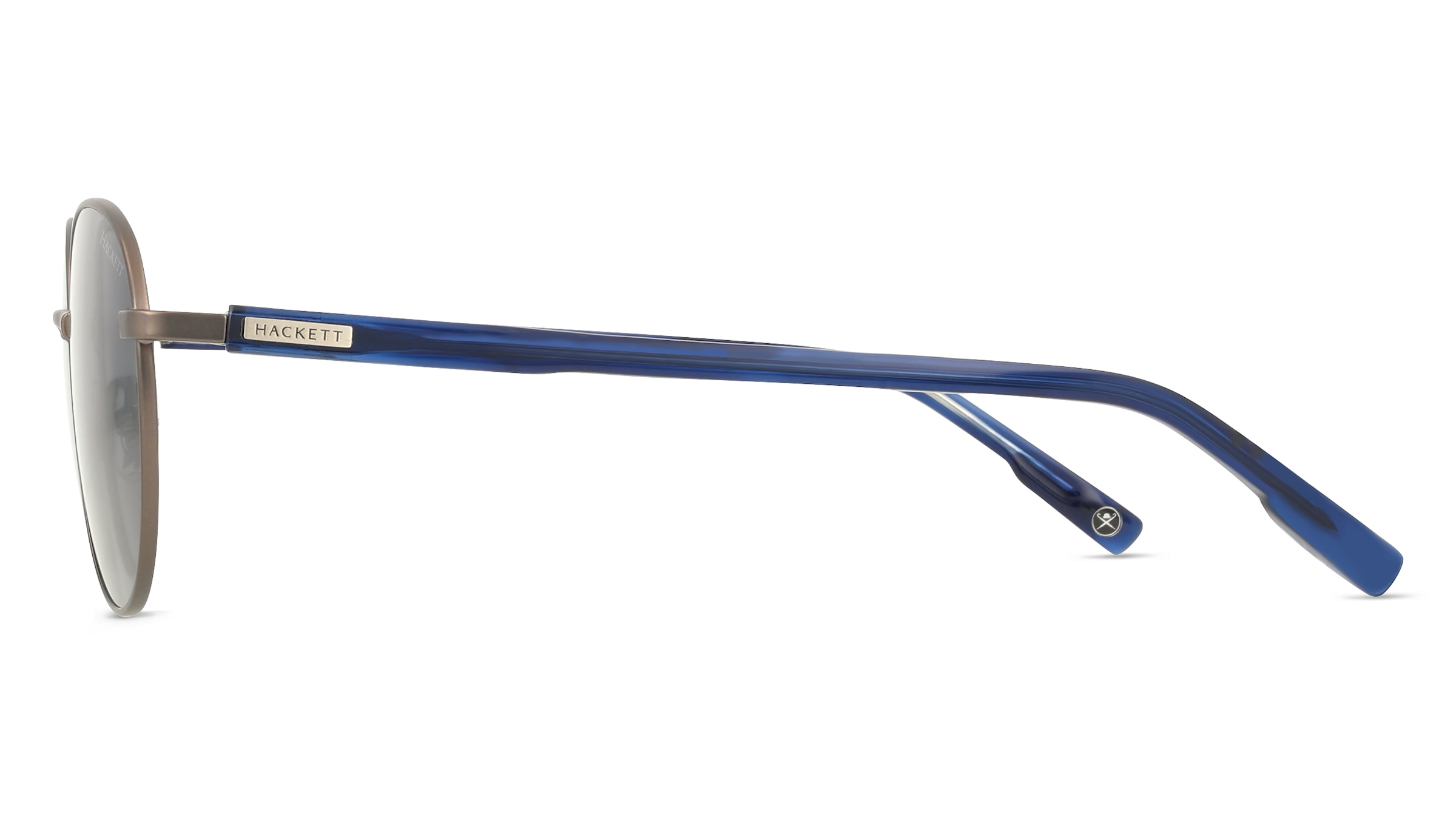 Thumbnail - Hackett HE1157 Herren-Sonnenbrille Vollrand Rund Metall-Gestell, grau