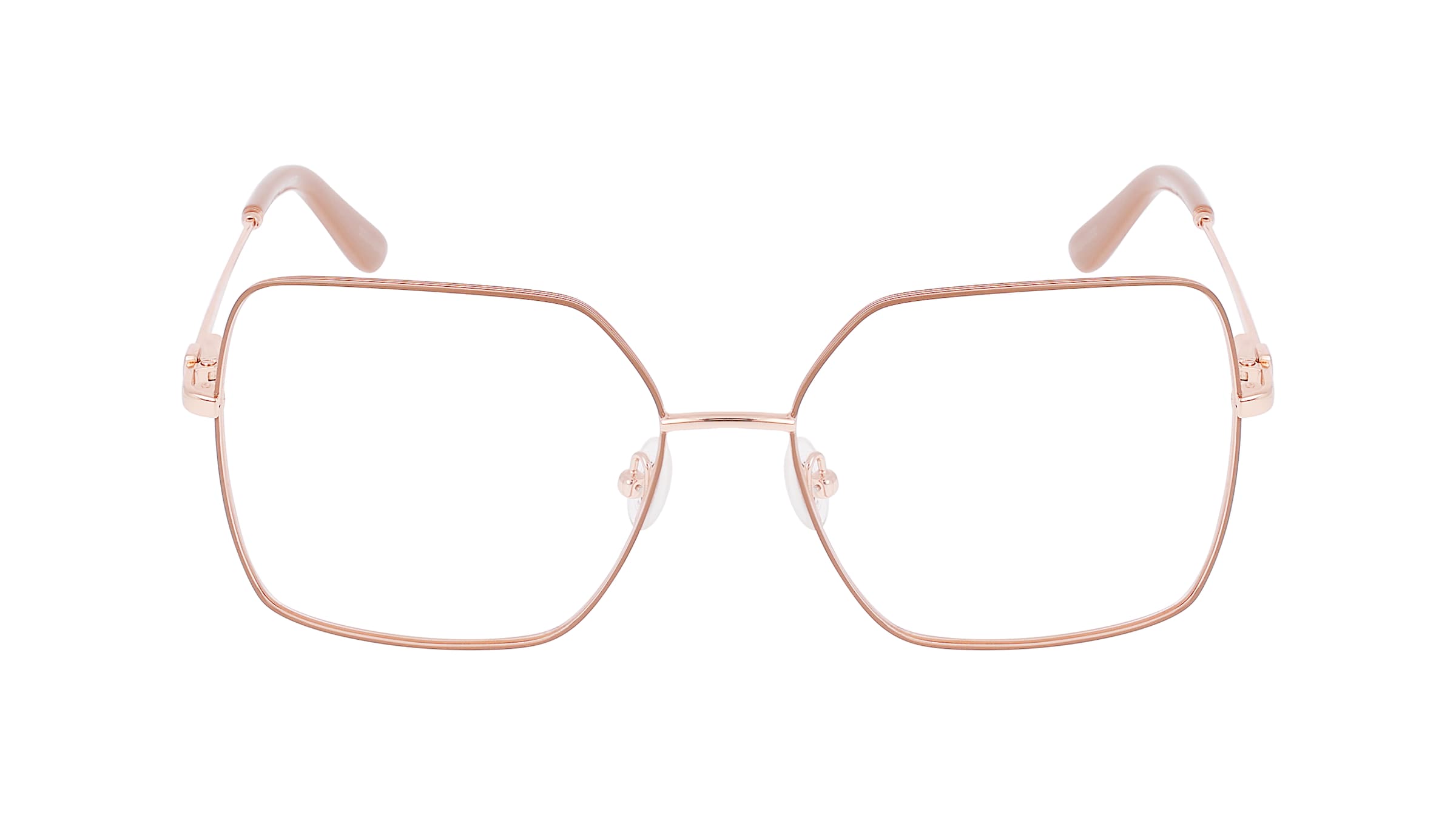 Guess GU2824 Unisex-Brille inkl. Gläser Vollrand Eckig Metall-Gestell 57mm/16mm/140mm, pink