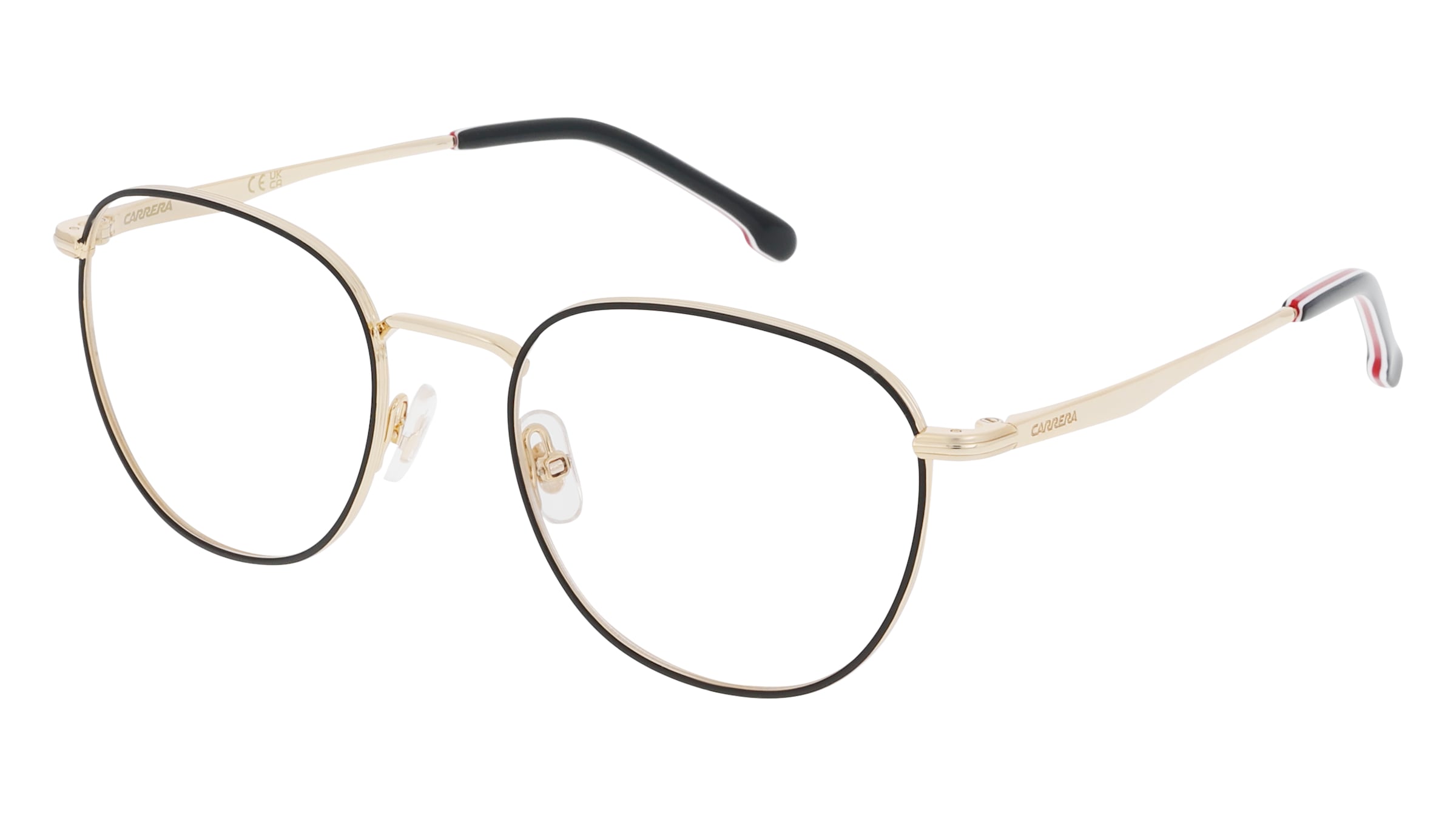 Carrera 354 Herren-Brille inkl. Gläser Vollrand Panto Metall-Gestell 45/20/145, Gold