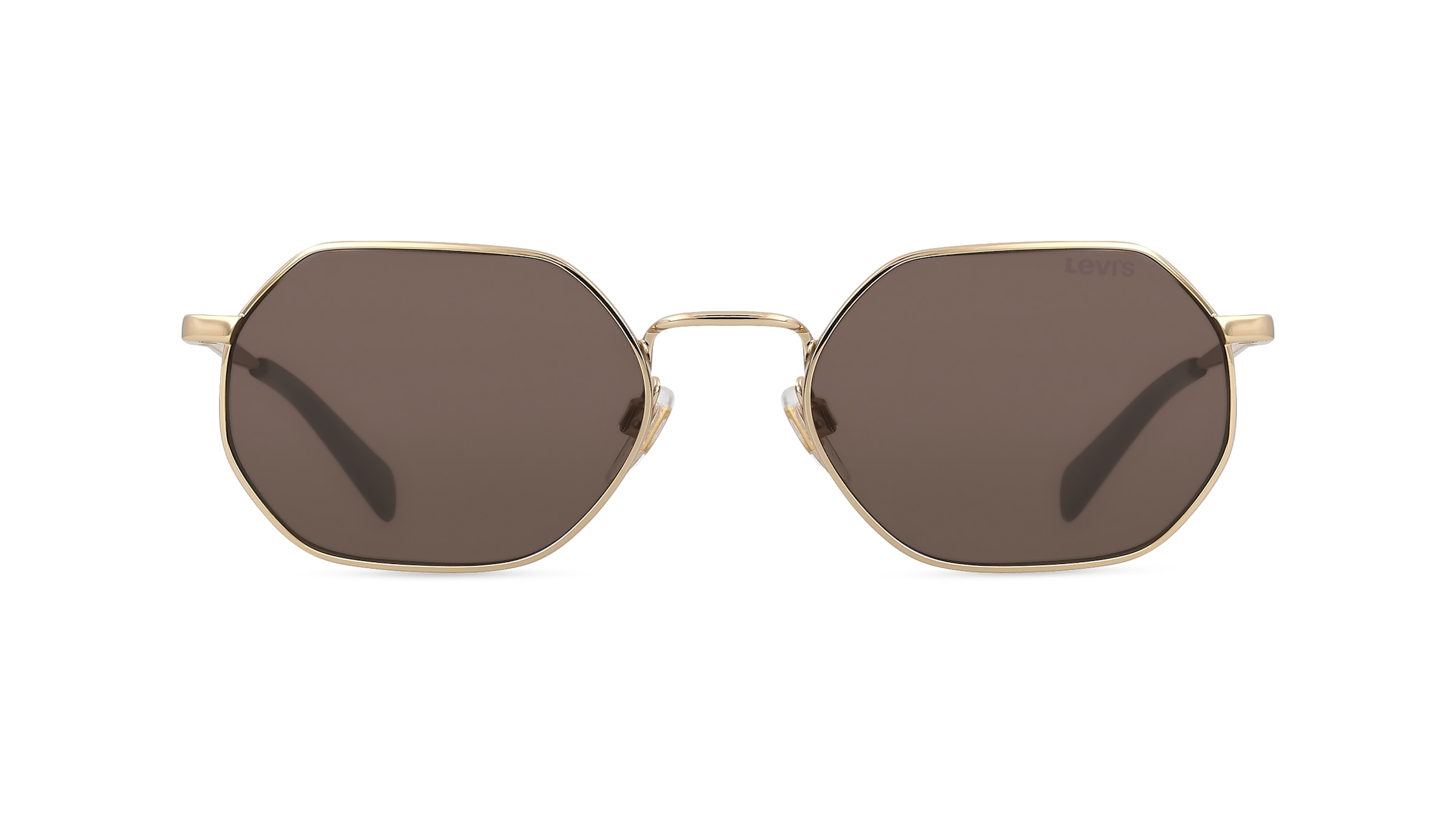 Levi's LV 1030/S Herren-Sonnenbrille Vollrand Achteckig Metall-Gestell, gold