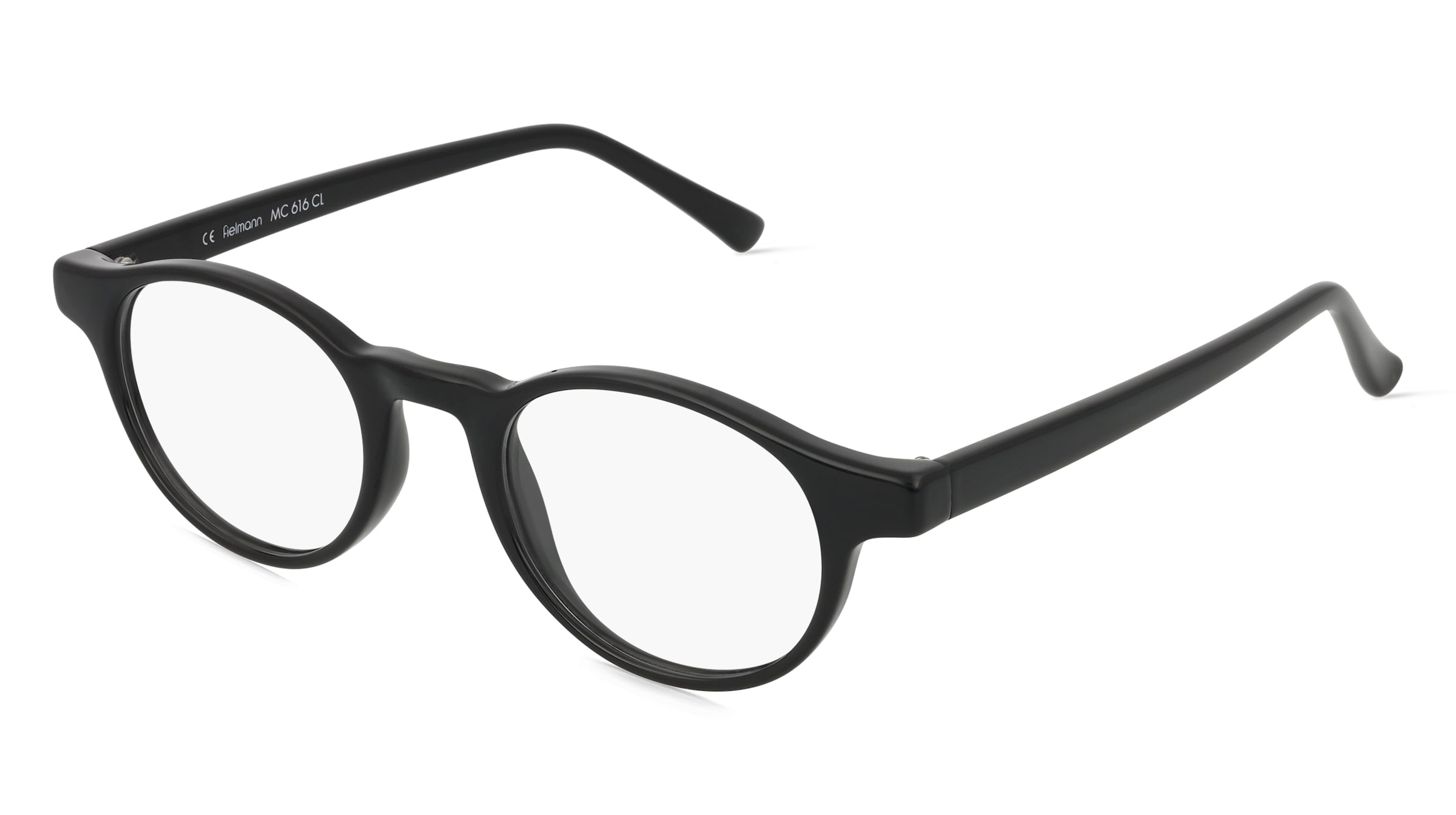 Fielmann MC 616 CL MADDOX Unisex-Brille inkl. Gläser Vollrand Panto Propionat-Gestell 45/20/140, Schwarz