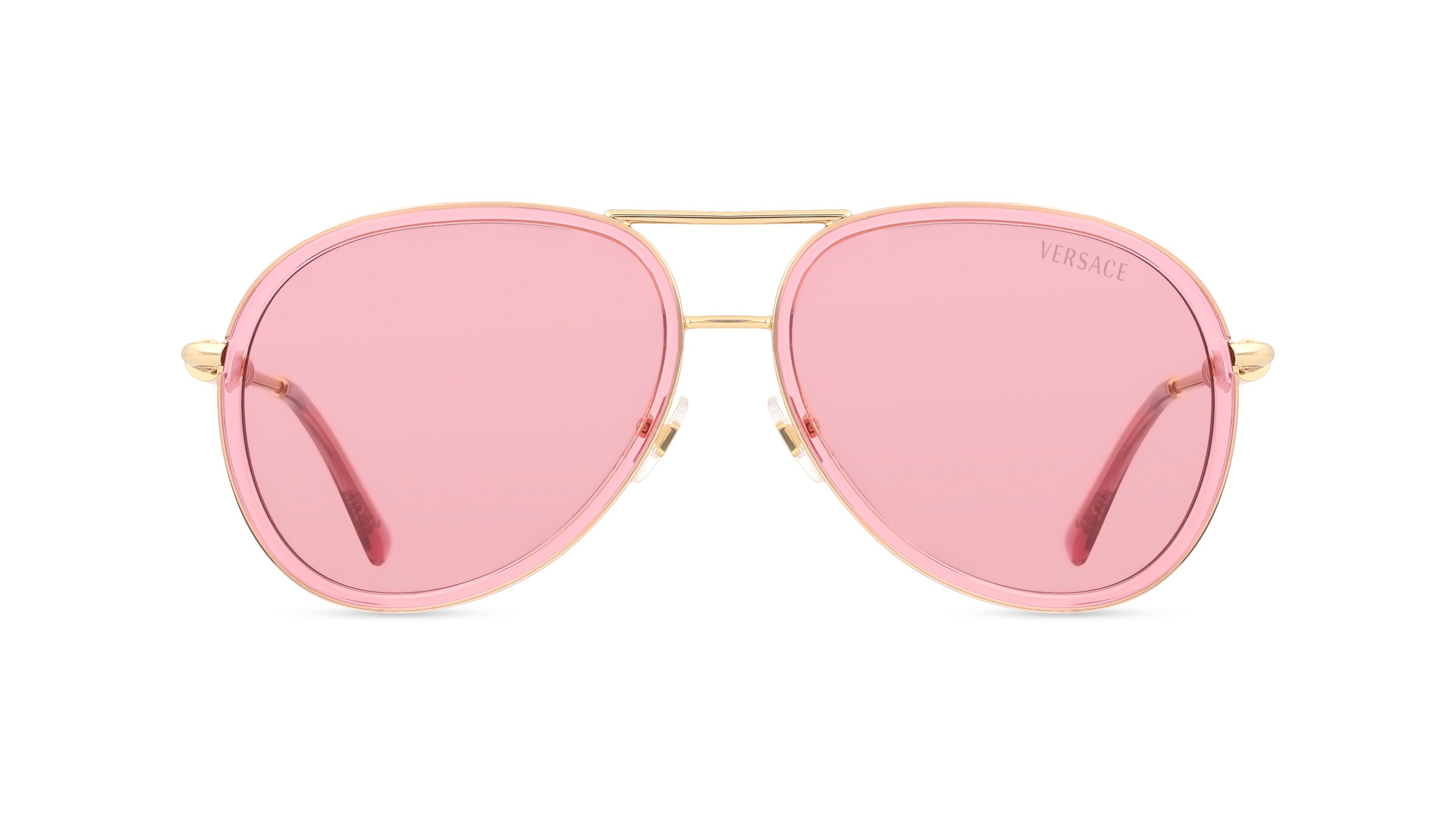 Versace VE2260 Unisex-Sonnenbrille Vollrand Pilot Edelstahl-Gestell, pink