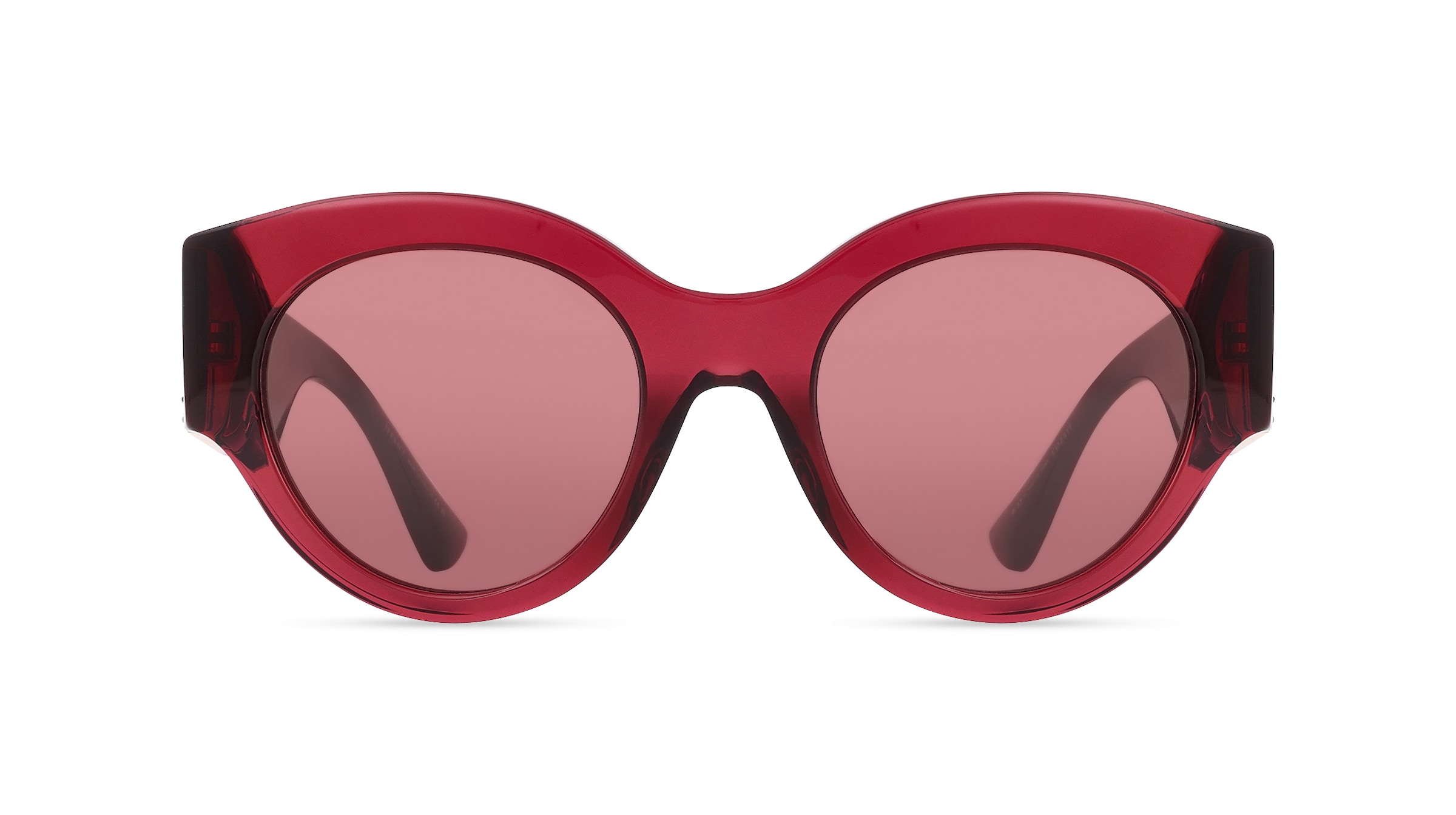 Versace VE4438B Damen-Sonnenbrille Vollrand Butterfly Acetat-Gestell, rot