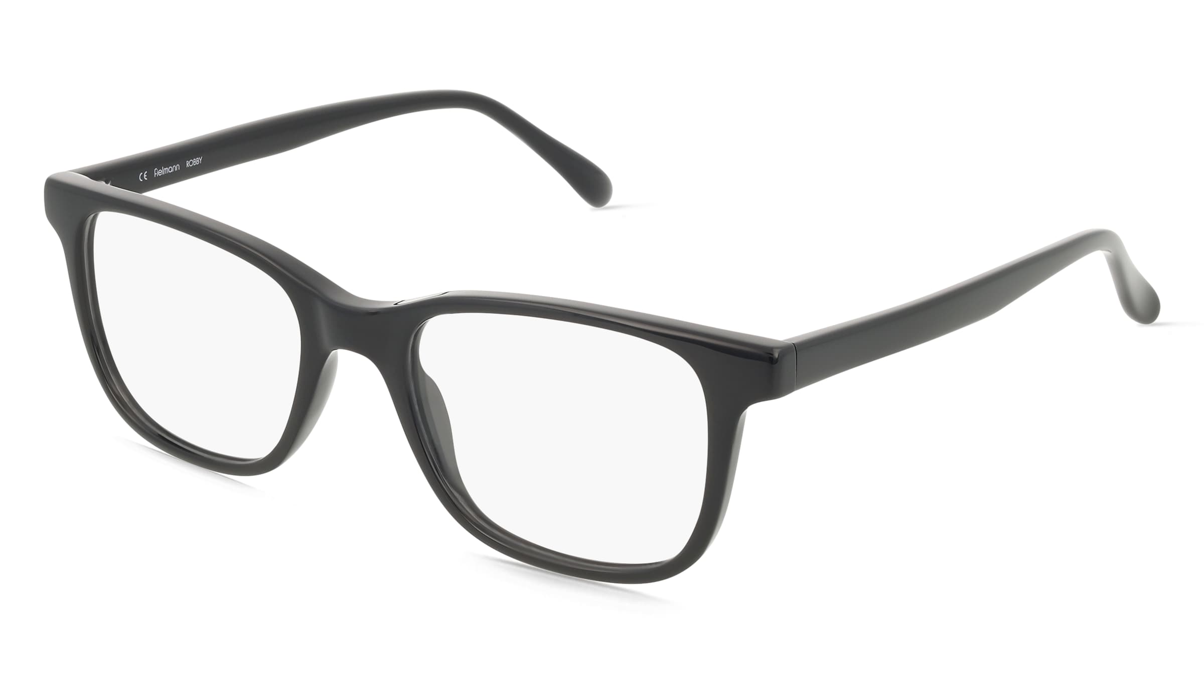 Fielmann BD 578 CL ROBBY Unisex-Brille inkl. Gläser Vollrand Quadratisch Acetat-Gestell 50/18/145, Schwarz
