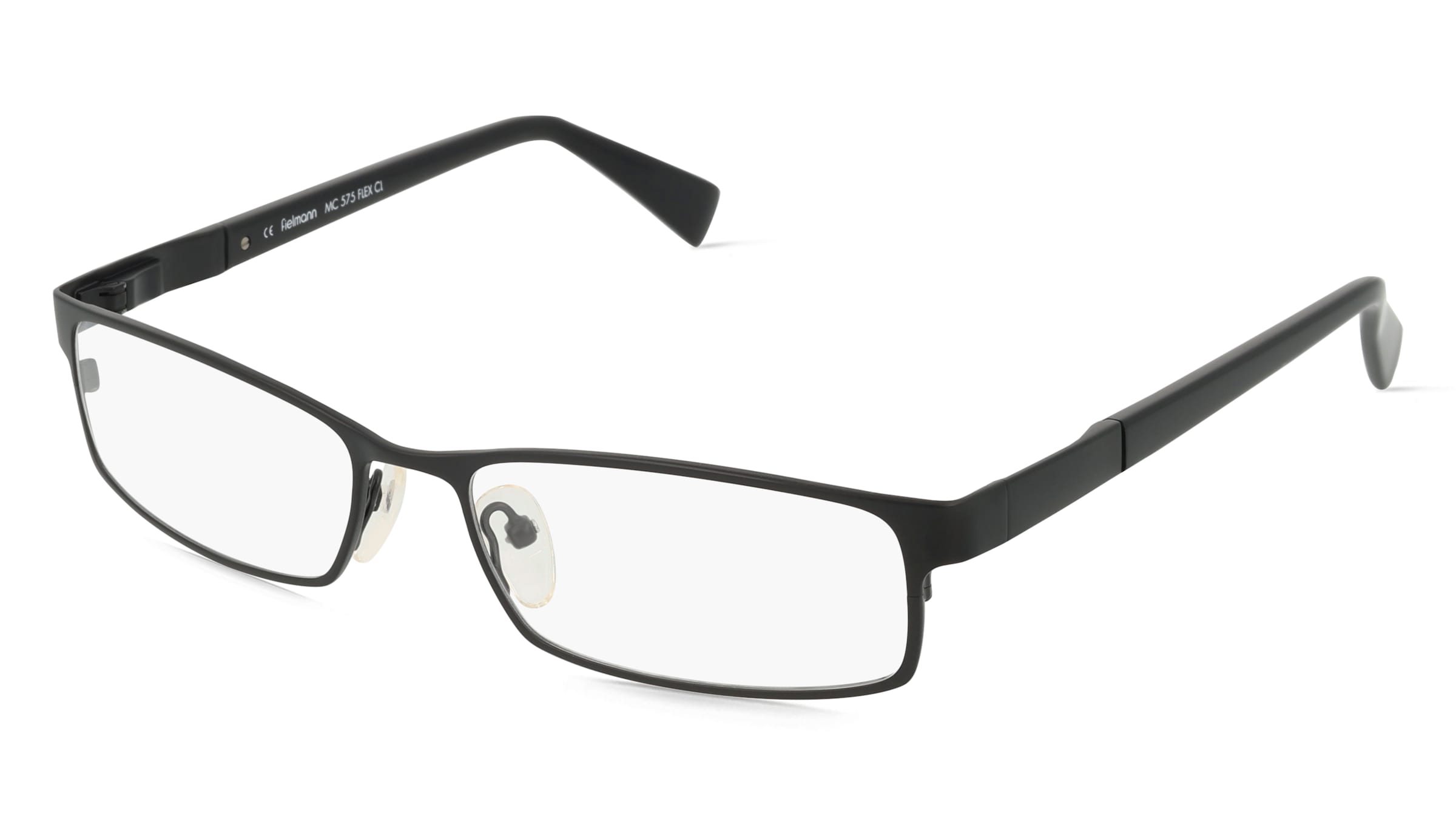 Fielmann MC 575 FLEX CL Herren-Brille inkl. Gläser Vollrand Eckig Metall-Gestell 54mm/16mm/135mm, schwarz