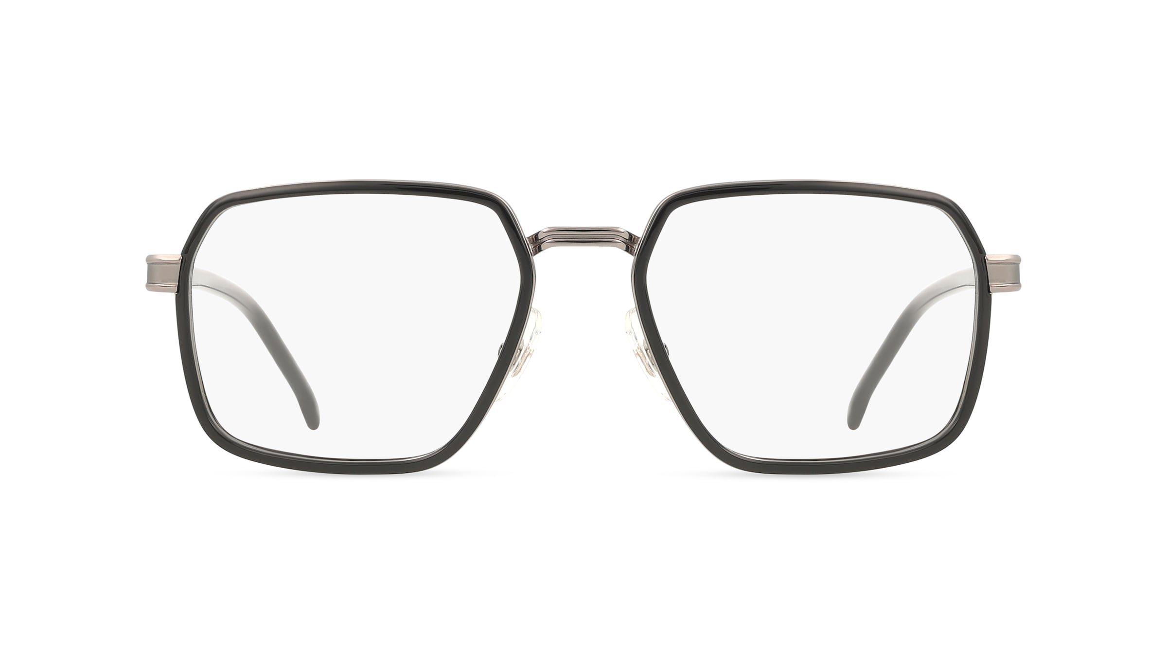 Carrera 1144 Herren-Brille inkl. Gläser Vollrand Quadratisch Edelstahl-Gestell 54/19/145, Schwarz