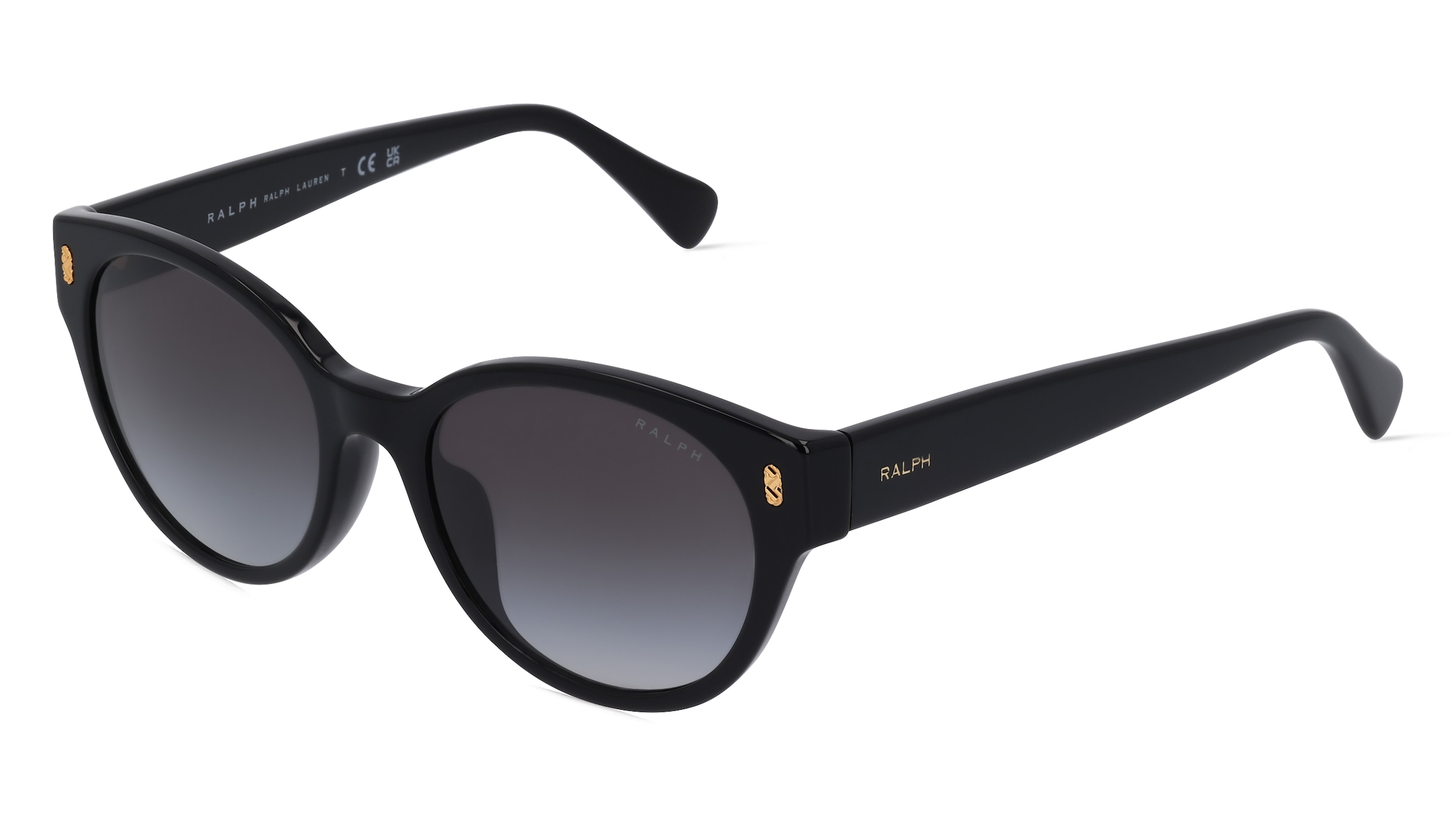 Ralph RA5302U Damen-Sonnenbrille Vollrand Rund Acetat-Gestell, Schwarz