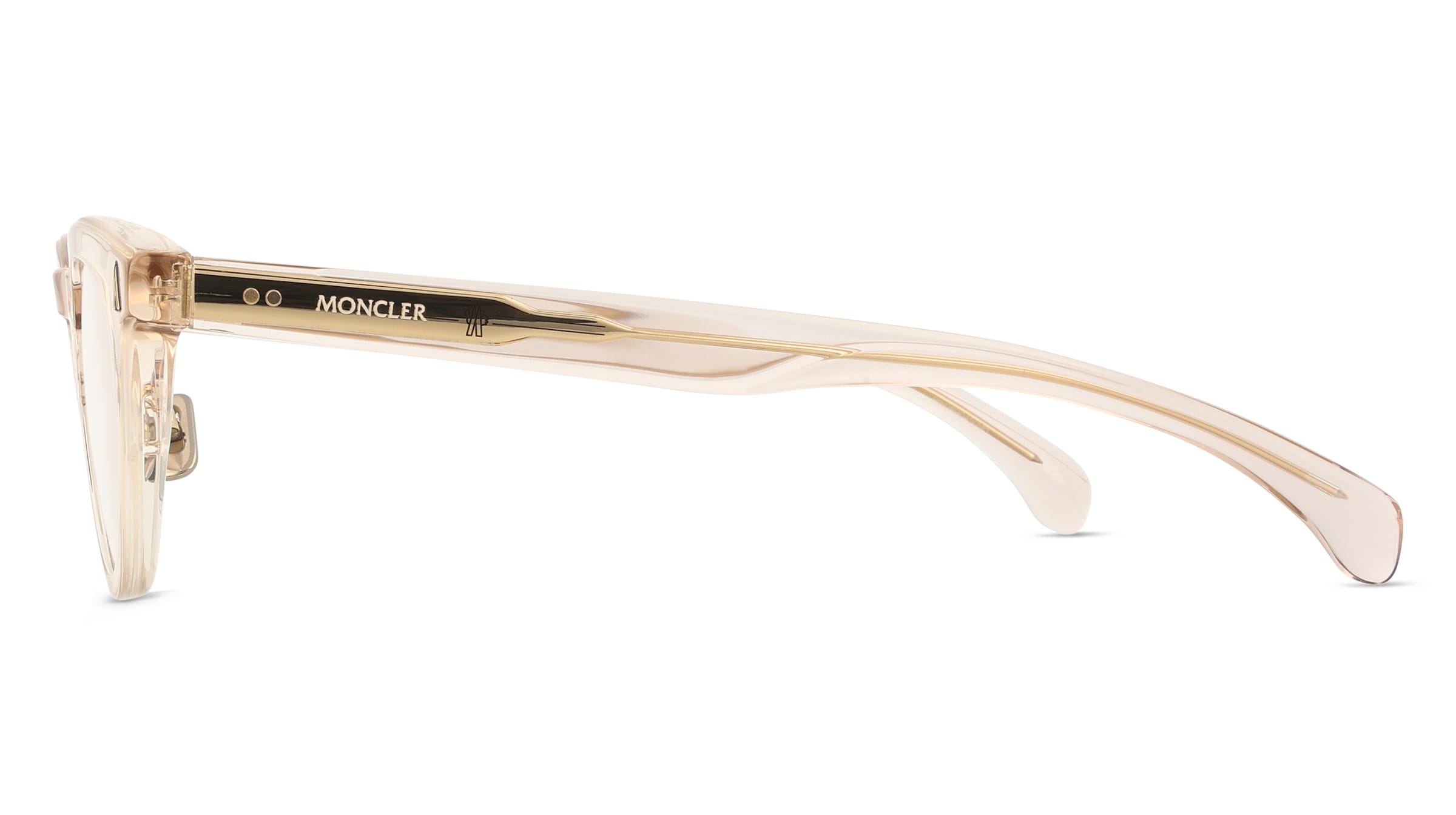 Thumbnail - Moncler ME2004D Unisex-Brille inkl. Gläser Vollrand Panto Bio-Acetat-Gestell 50mm/21mm/145mm, Beige