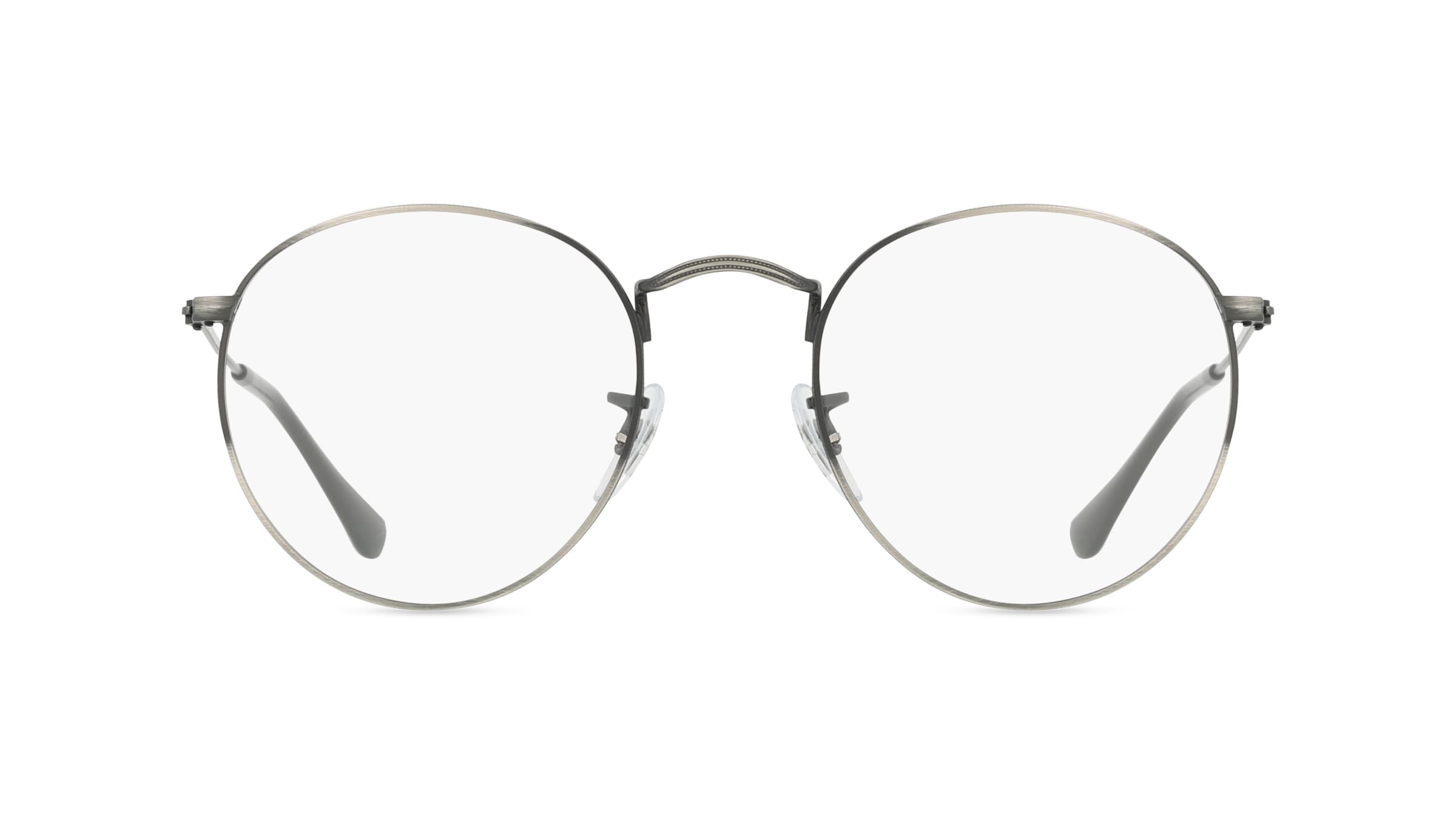 Ray-Ban RX3447V Unisex-Brille inkl. Gläser Vollrand Panto Metall-Gestell 50mm/21mm/145mm, grau