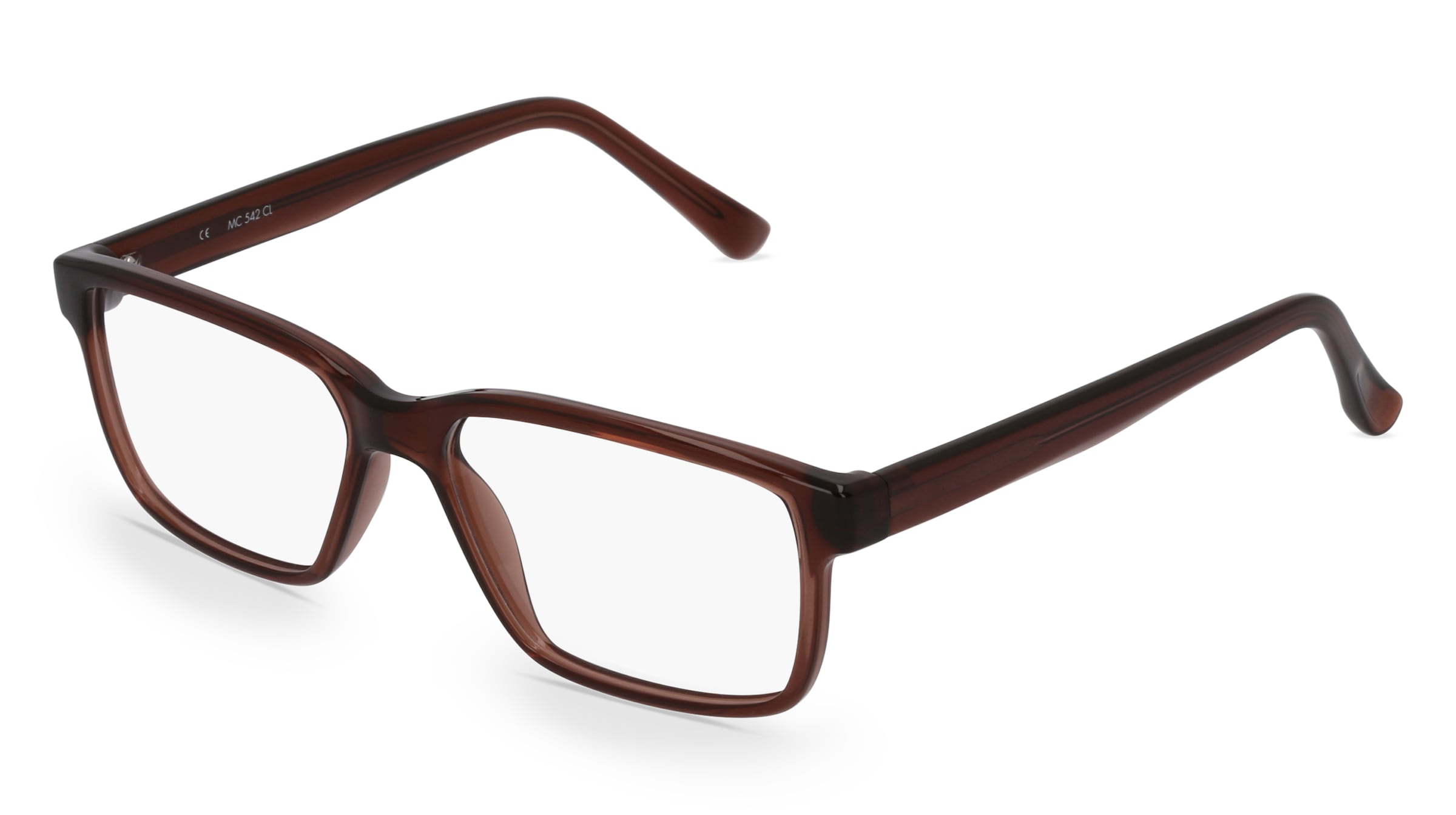 Fielmann MC 542 CL Herren-Brille inkl. Gläser Vollrand Quadratisch Propionat-Gestell 55/15/140, Braun