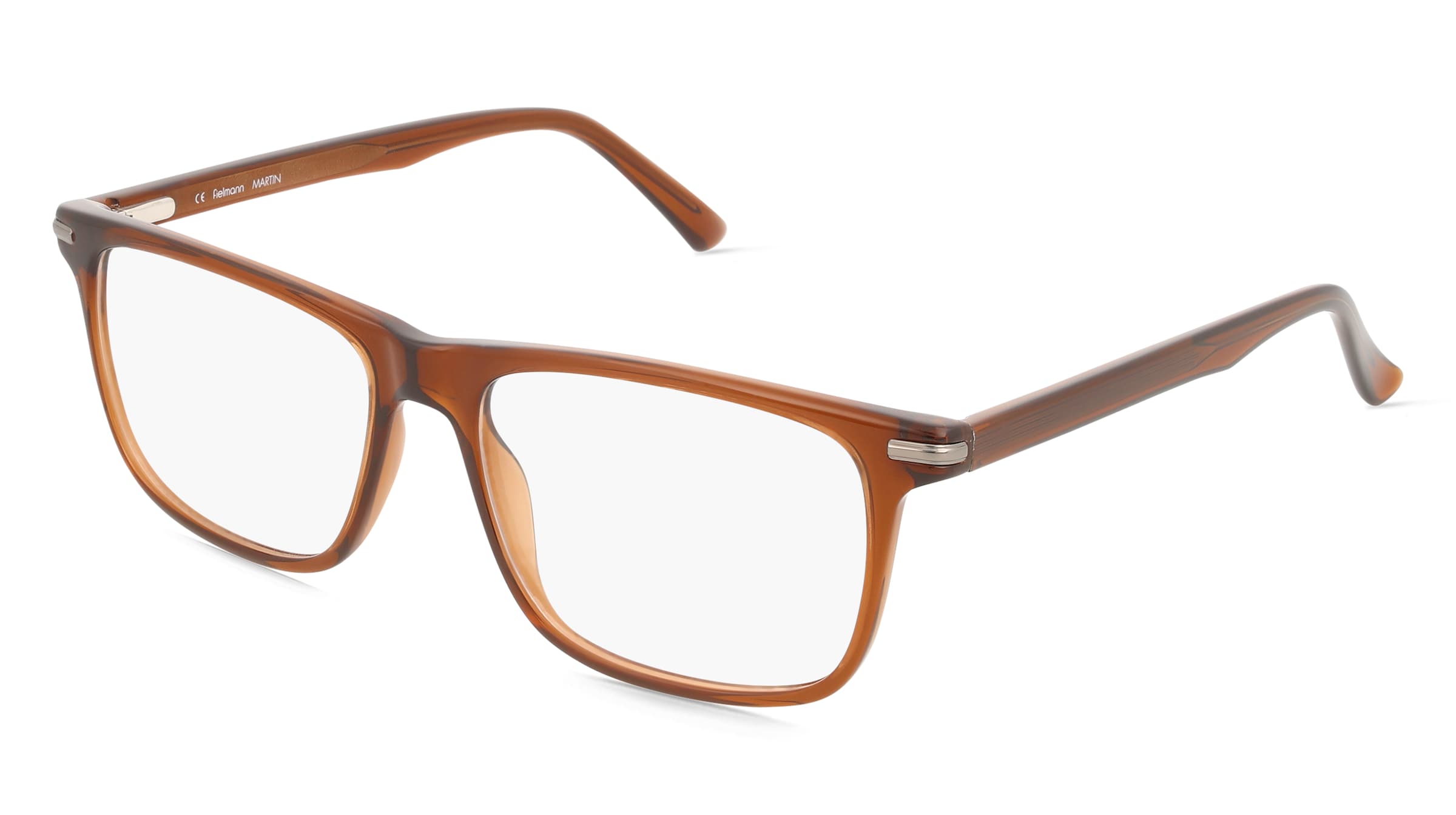 Fielmann BD 579 FLEX CL MARTIN Herren-Brille inkl. Gläser Vollrand Eckig Acetat-Gestell 55mm/16mm/145mm, braun
