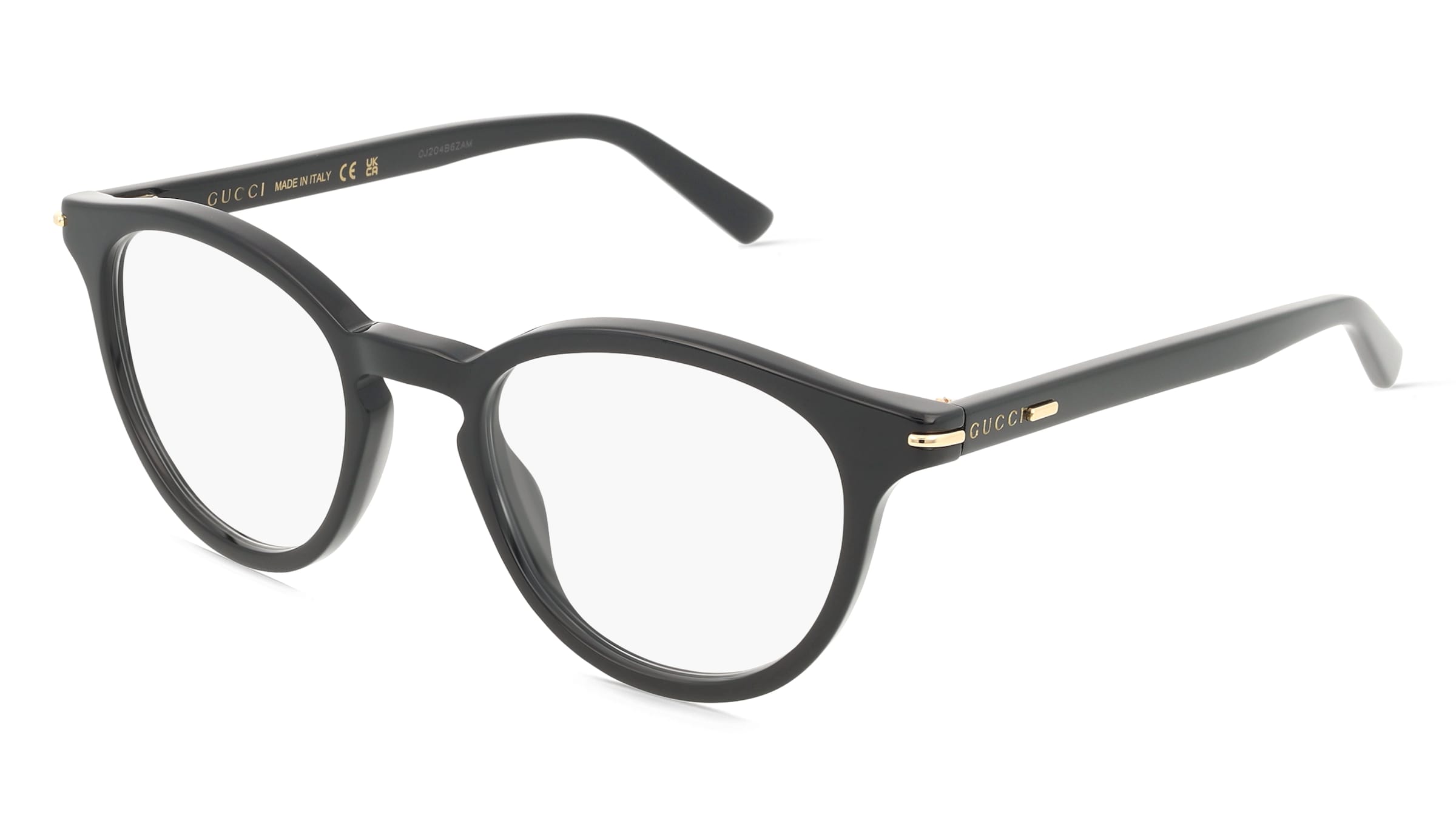 Gucci GG1727O Unisex-Brille inkl. Gläser Vollrand Panto Acetat-Gestell 48/20/145, Schwarz