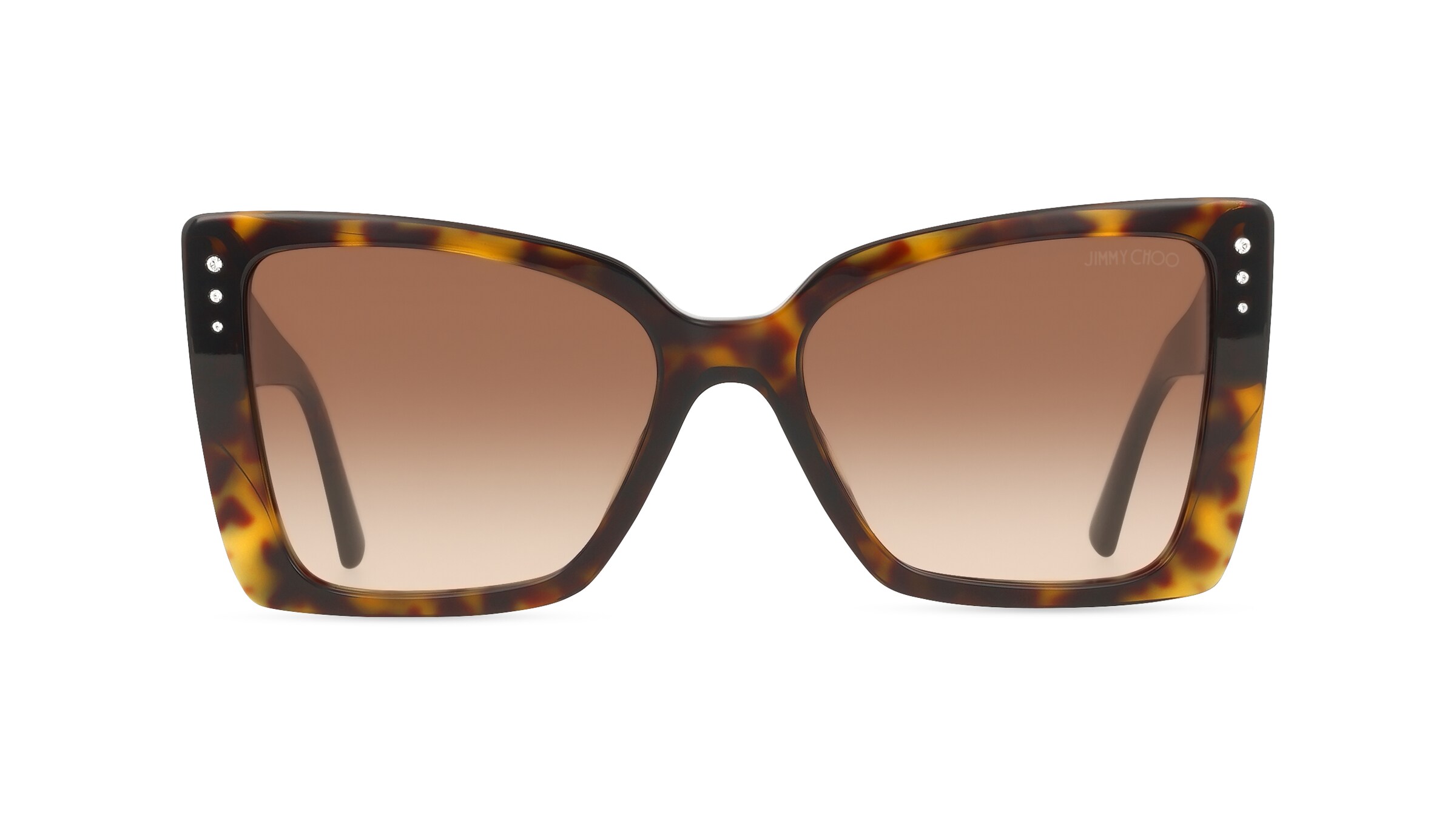 Jimmy Choo JC5001B Damen-Sonnenbrille Vollrand Butterfly Acetat-Gestell, braun