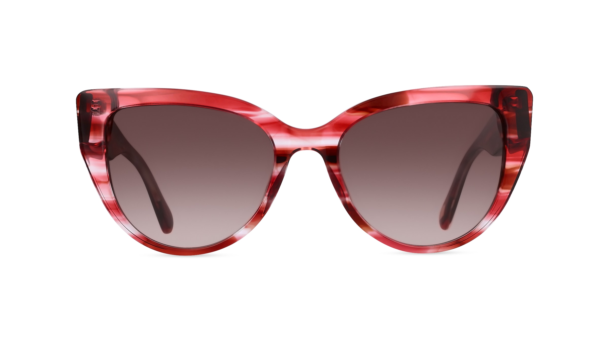 Fossil 2125/S Damen-Sonnenbrille Vollrand Butterfly Acetat-Gestell, rot