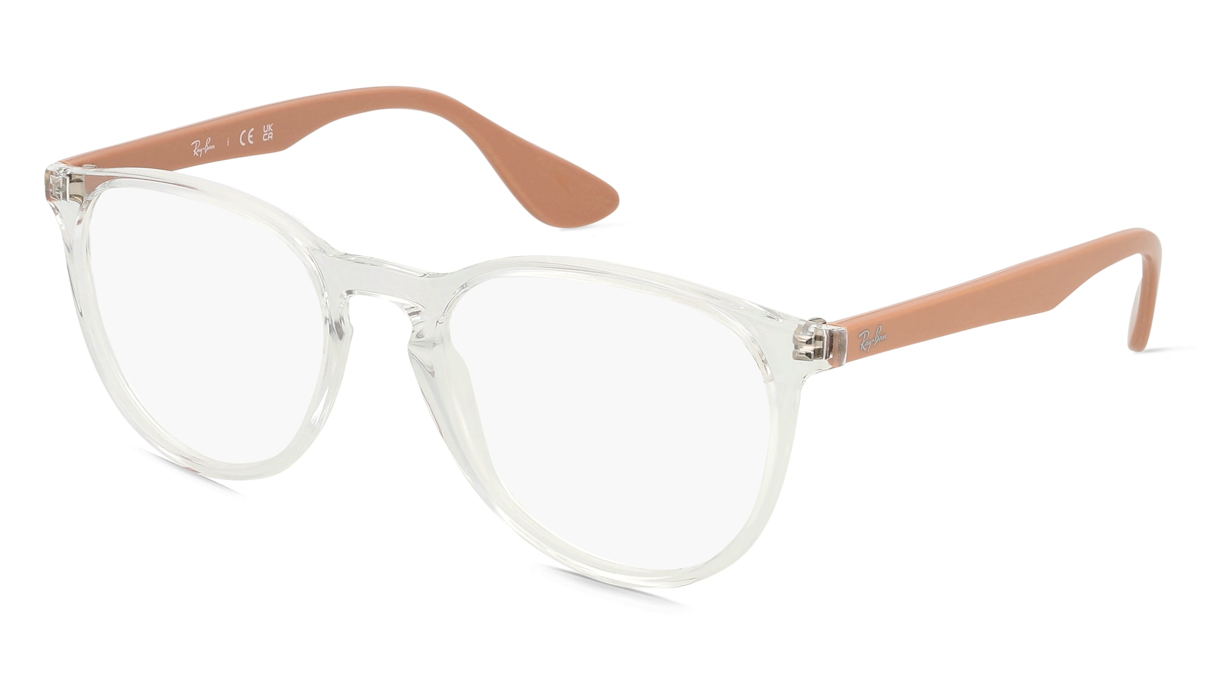 Ray-Ban RX7046 Damen-Brille inkl. Gläser Vollrand Rund Kunststoff-Gestell 51/18/140, Weiß