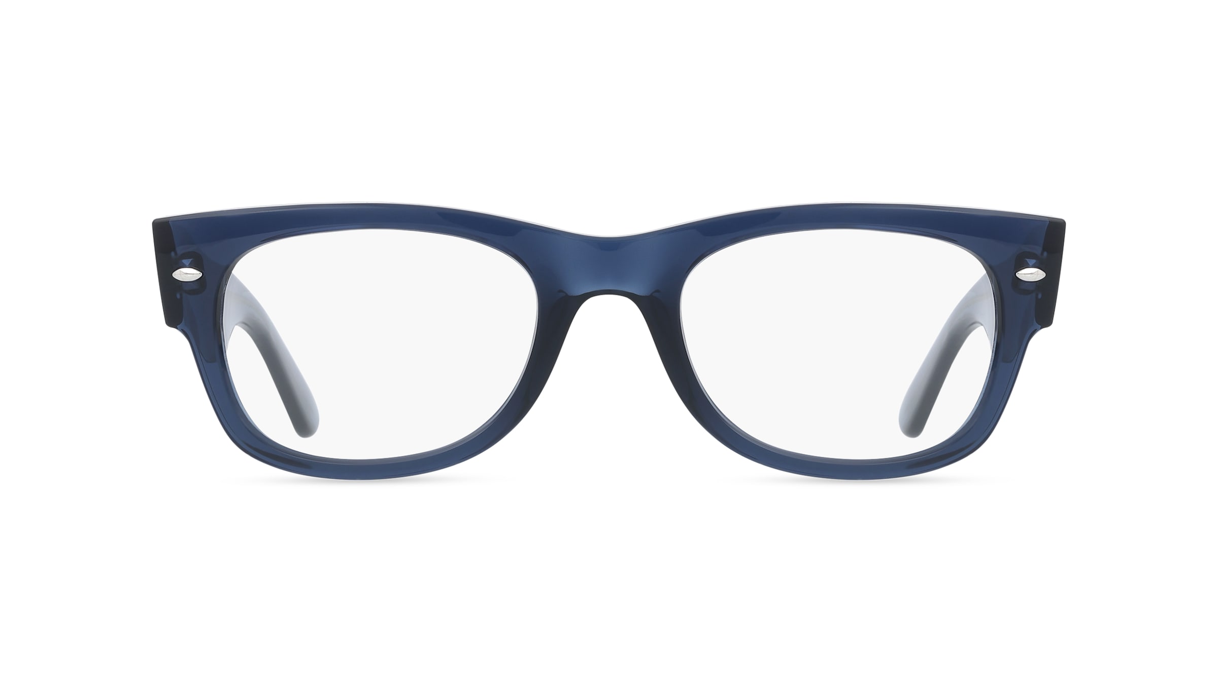 Ray-Ban RX0832V MEGA WAYFARER II Unisex-Brille inkl. Gläser Vollrand Quadratisch Kunststoff-Gestell 52/21/145, Blau