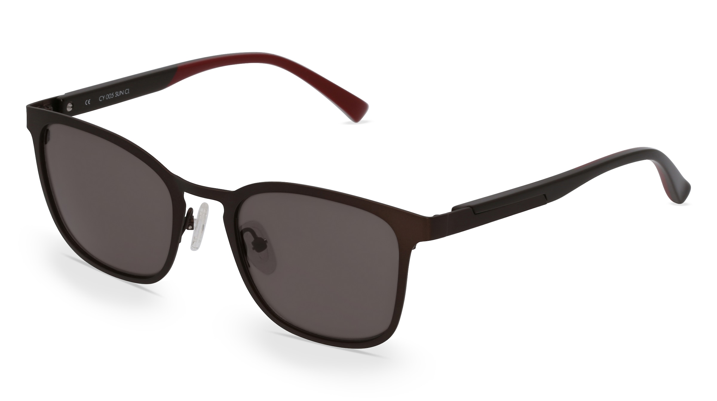Fielmann CY 005 SUN CL Herren-Sonnenbrille Vollrand Quadratisch Edelstahl-Gestell, Braun