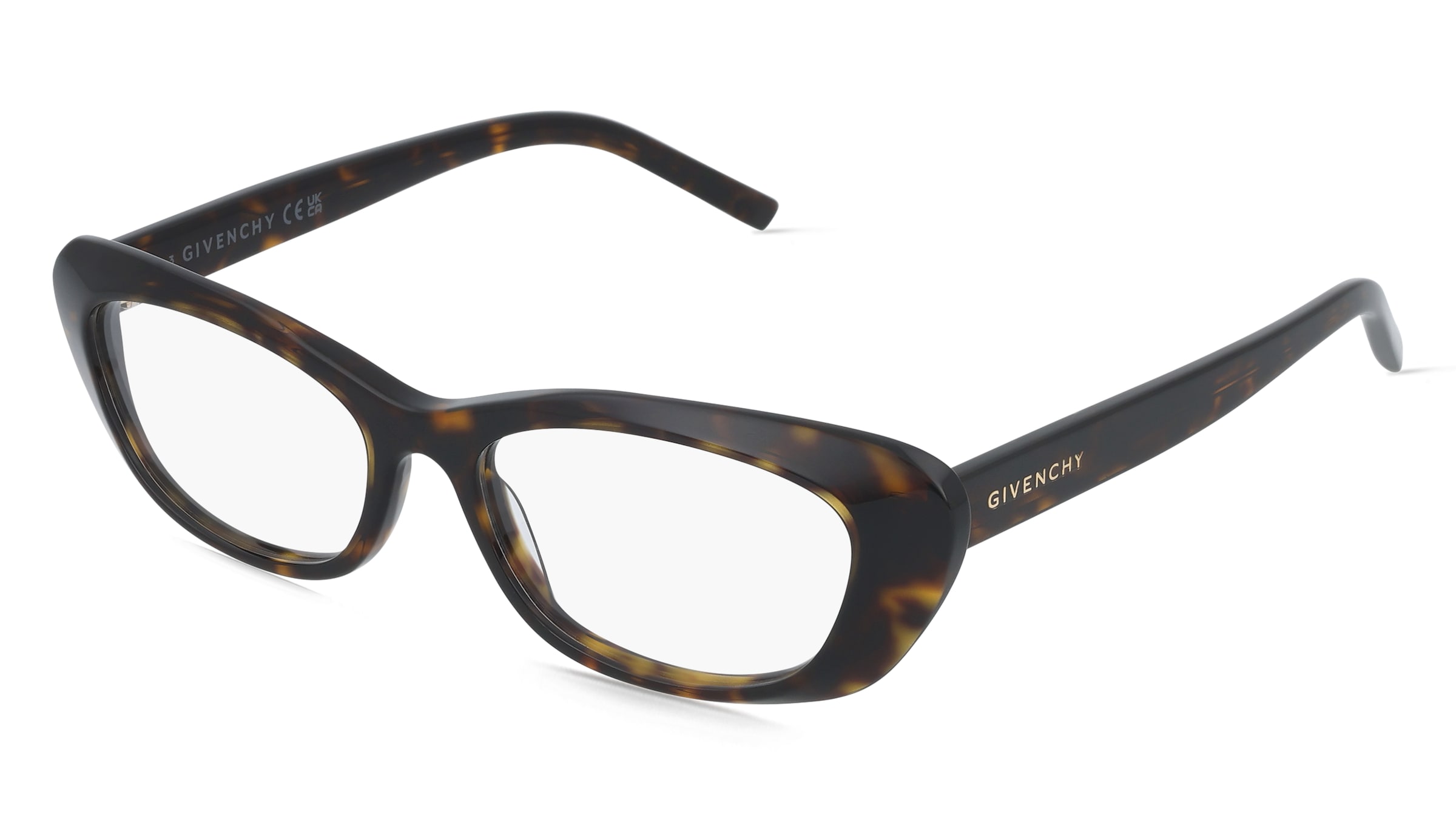 GIVENCHY GV50097I CITY Damen-Brille inkl. Gläser Vollrand Cat Eye Acetat-Gestell 53/16/145, Havanna