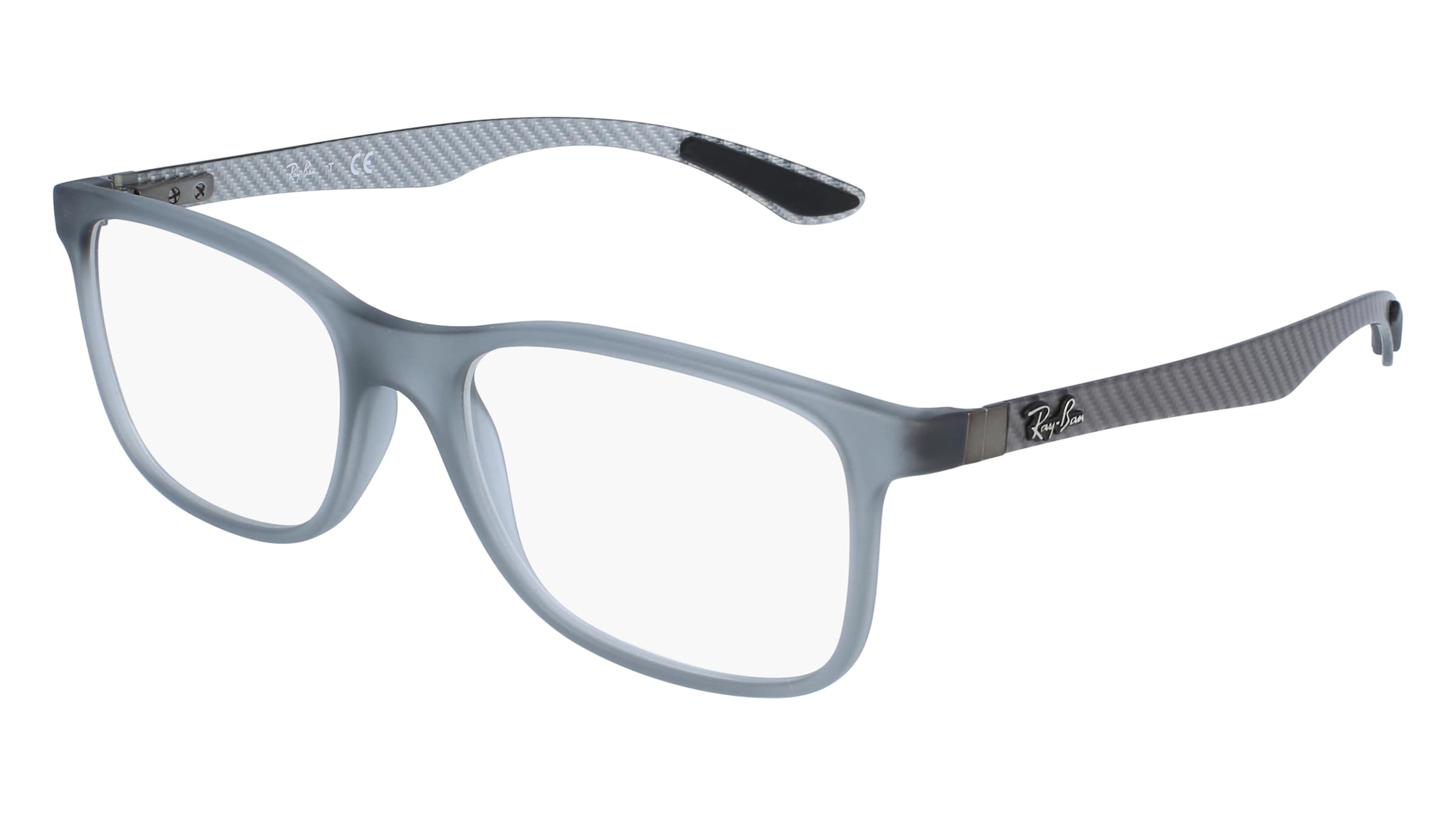 Ray-Ban RX8903 Unisex-Brille inkl. Gläser Vollrand Quadratisch Kunststoff-Gestell 55/18/145, Grau