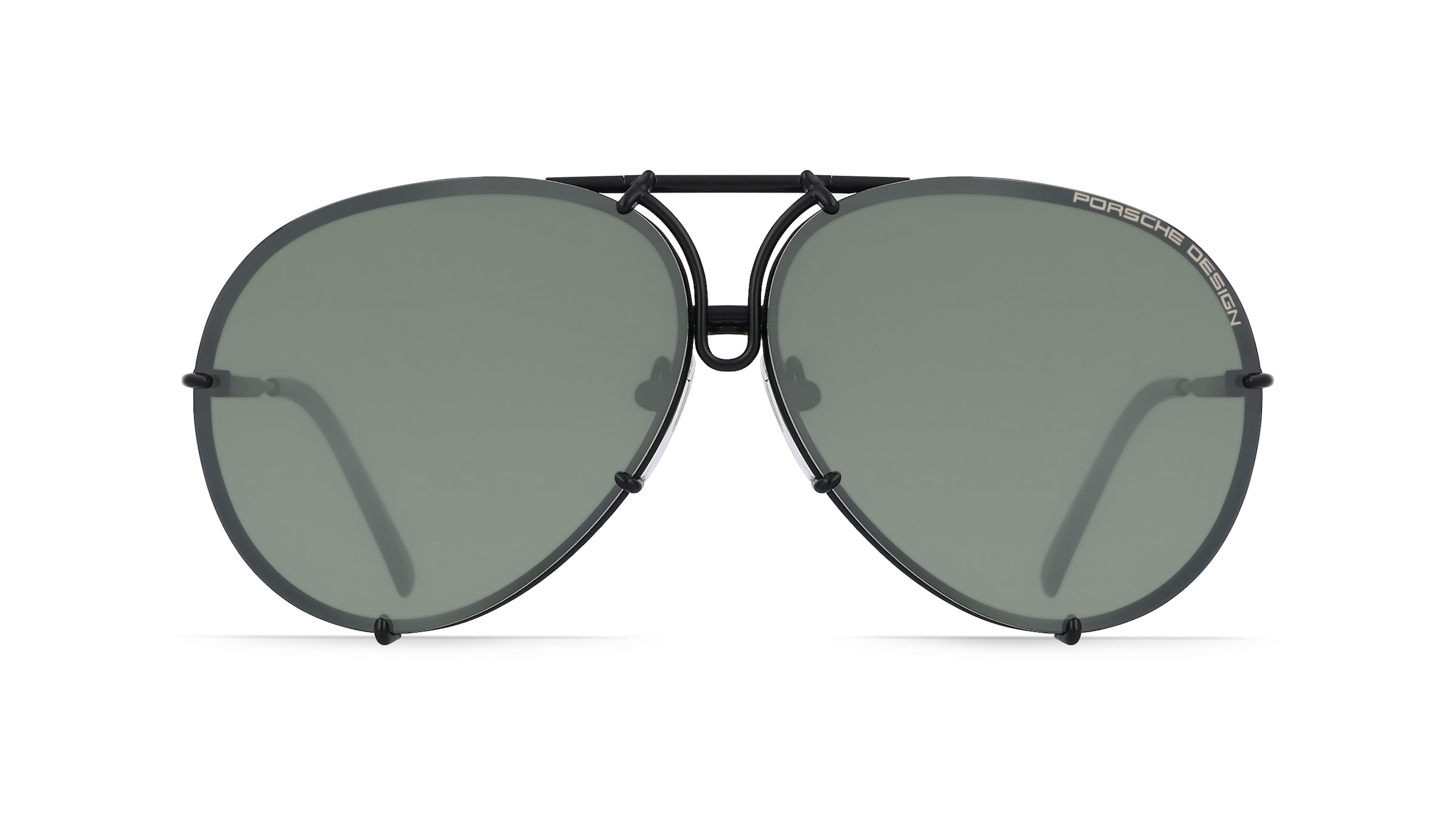 Porsche Design 8478 Herren-Sonnenbrille Vollrand Pilot Metall-Gestell, schwarz