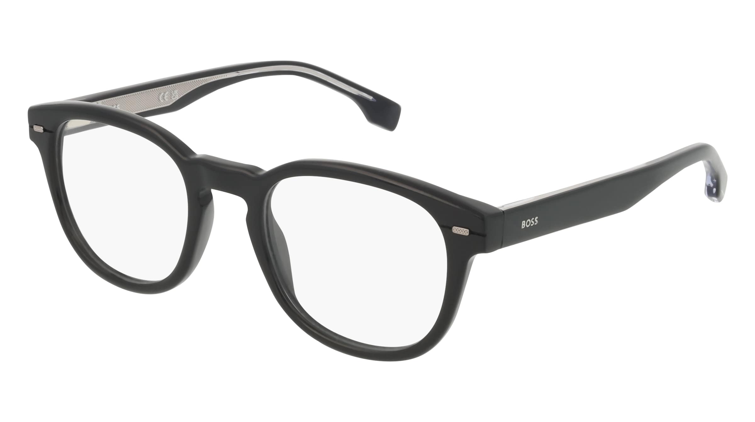 Boss 1384 Herren-Brille inkl. Gläser Vollrand Quadratisch Acetat-Gestell 49/21/145, Schwarz