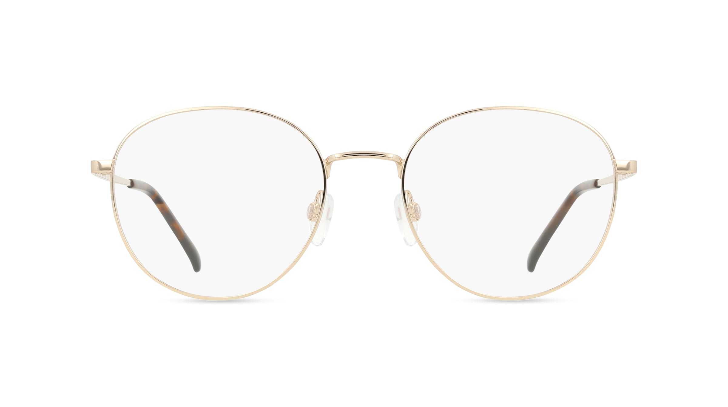 Fielmann BD 600 CL BO Unisex-Brille inkl. Gläser Vollrand Panto Edelstahl-Gestell 46/20/135, Gold