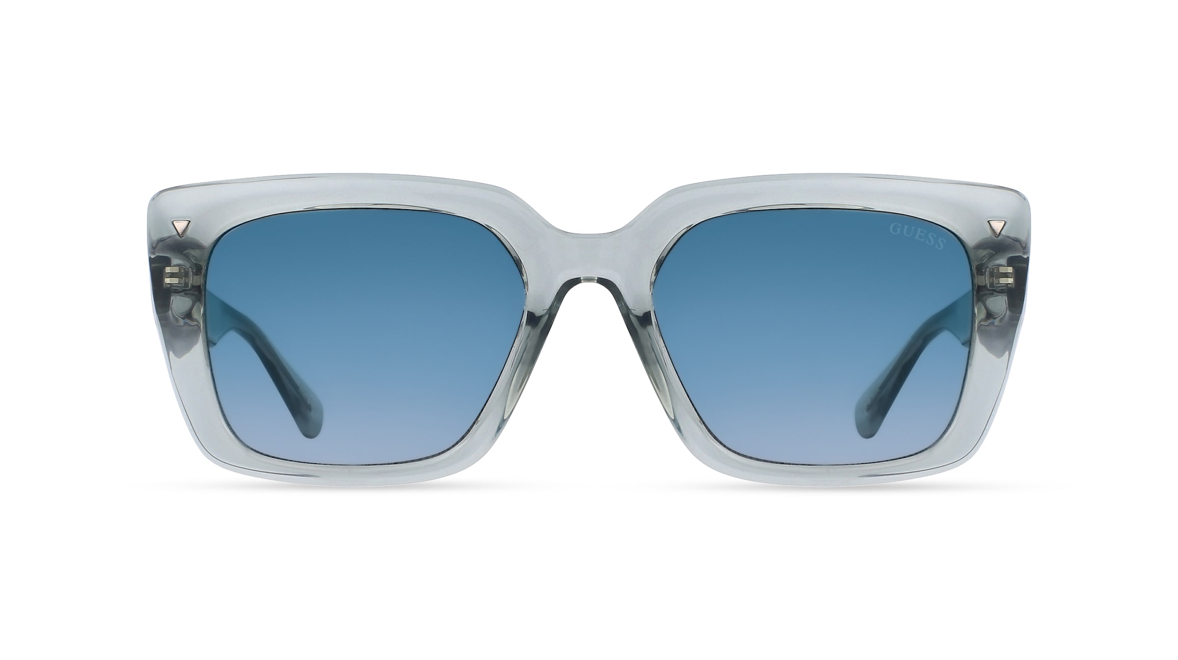 Guess GU8243 Damen-Sonnenbrille Vollrand Eckig Kunststoff-Gestell, grau