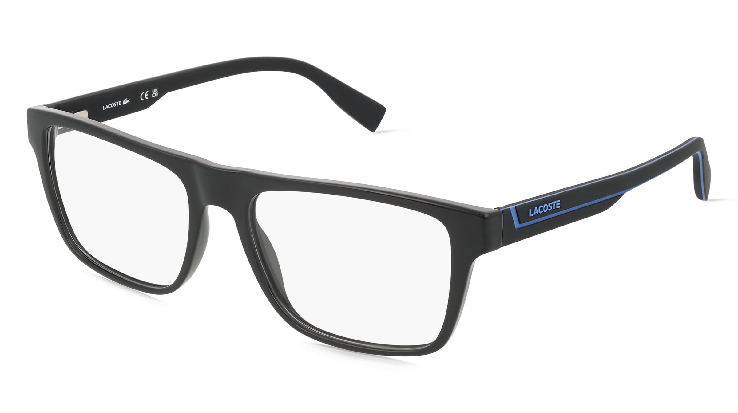 Lacoste L2951 Unisex-Brille inkl. Gläser Vollrand Quadratisch Propionat-Gestell 55/17/145, Schwarz