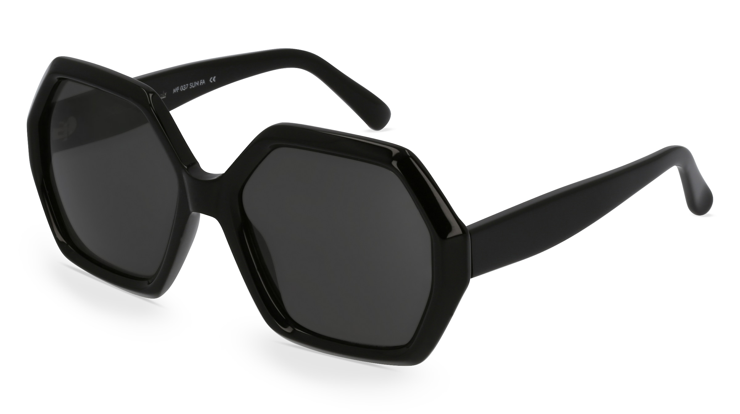 Fielmann MF 037 SUN FA Damen-Sonnenbrille Vollrand Quadratisch Acetat-Gestell, Schwarz