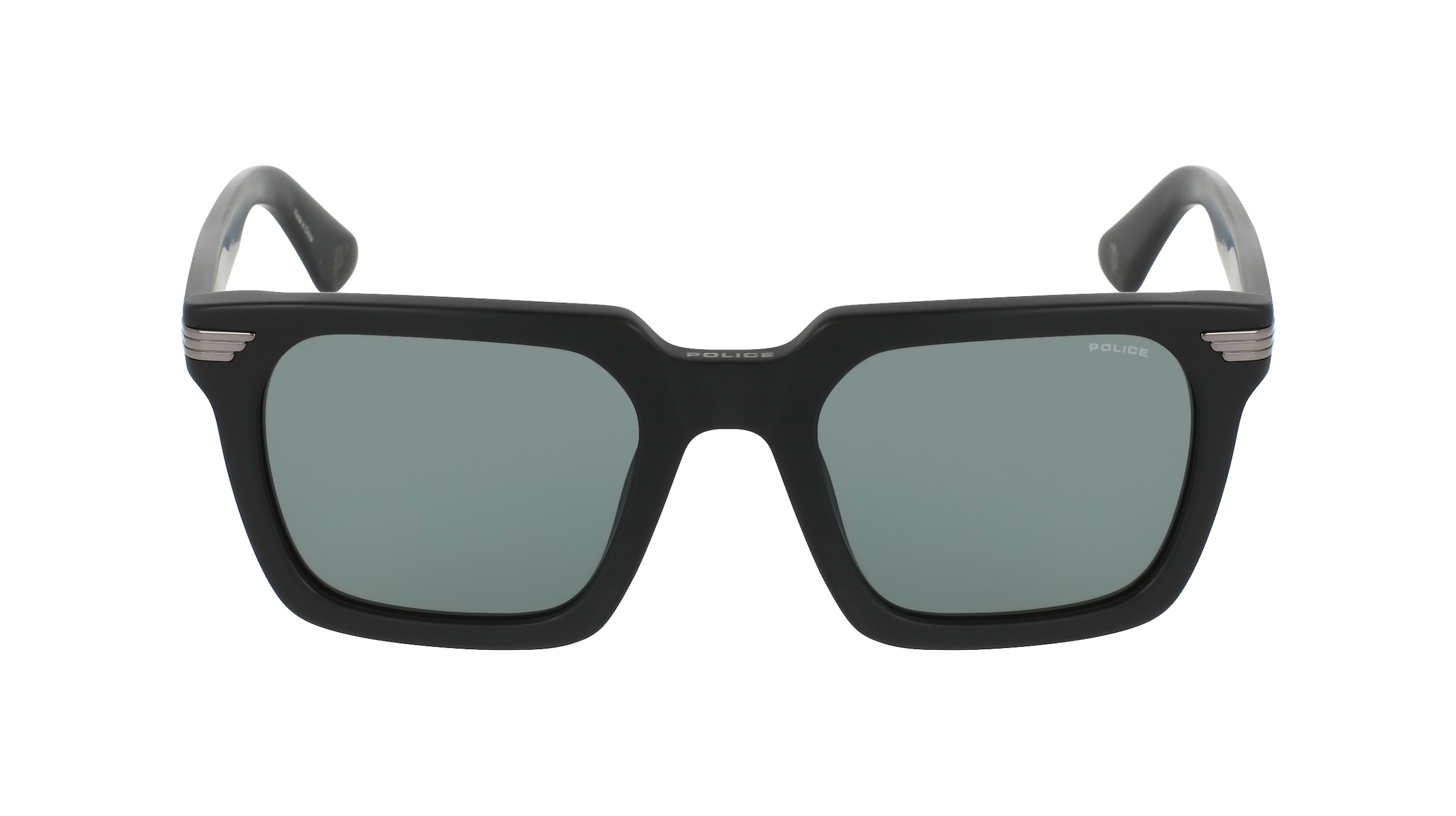 Police SPLP29 Herren-Sonnenbrille Vollrand Eckig Acetat-Gestell, schwarz