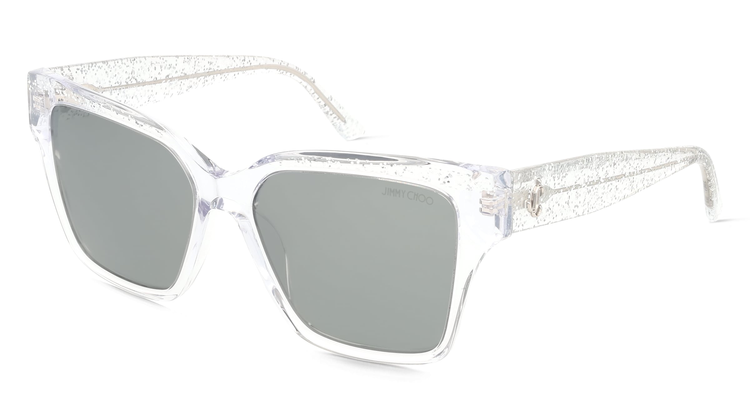 Jimmy Choo JC5003 Damen-Sonnenbrille Vollrand Quadratisch Acetat-Gestell, Transparent