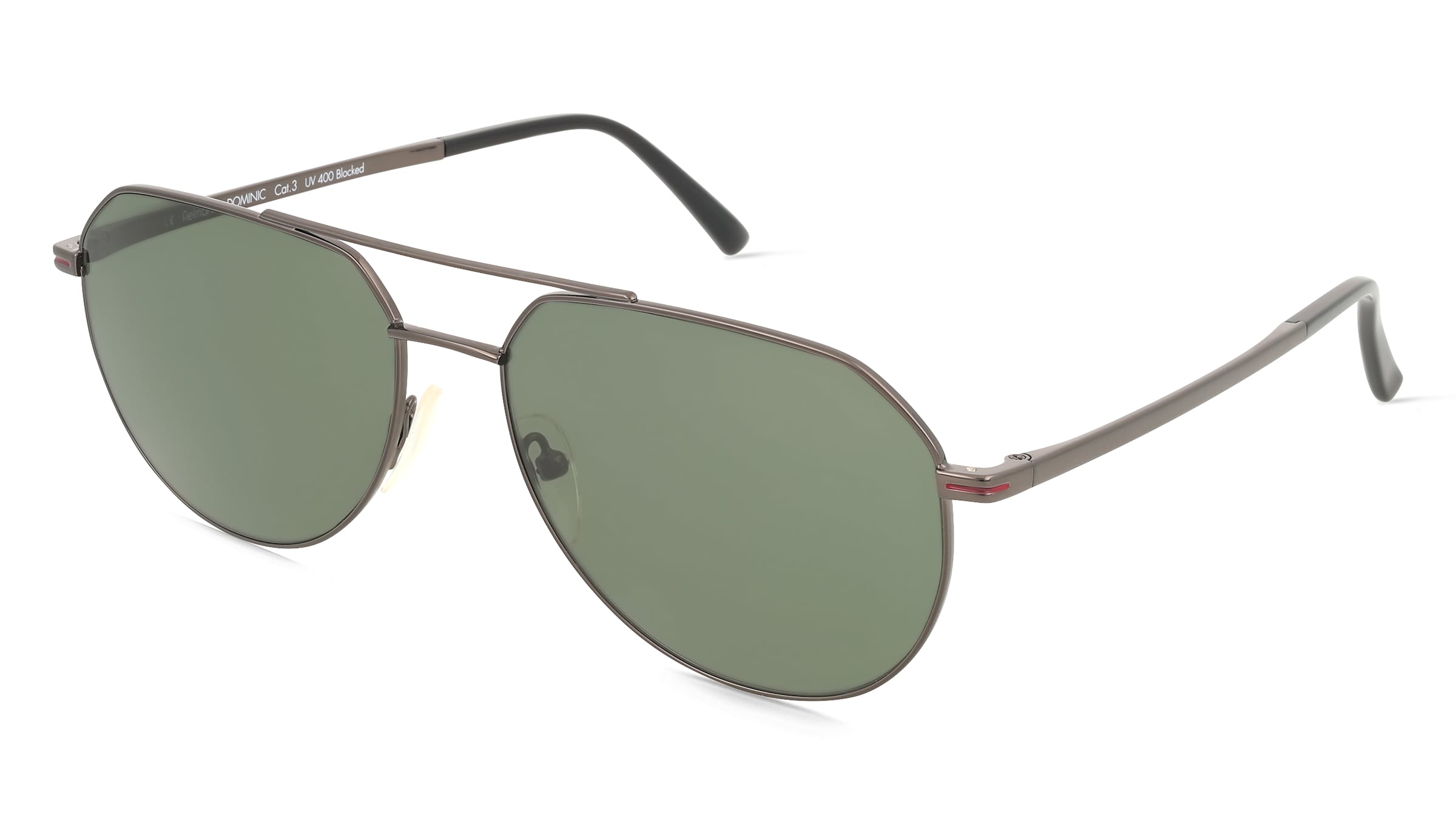 Fielmann MC 570 SUN CL DOMINIC Unisex-Sonnenbrille Vollrand Pilot Edelstahl-Gestell, Grau