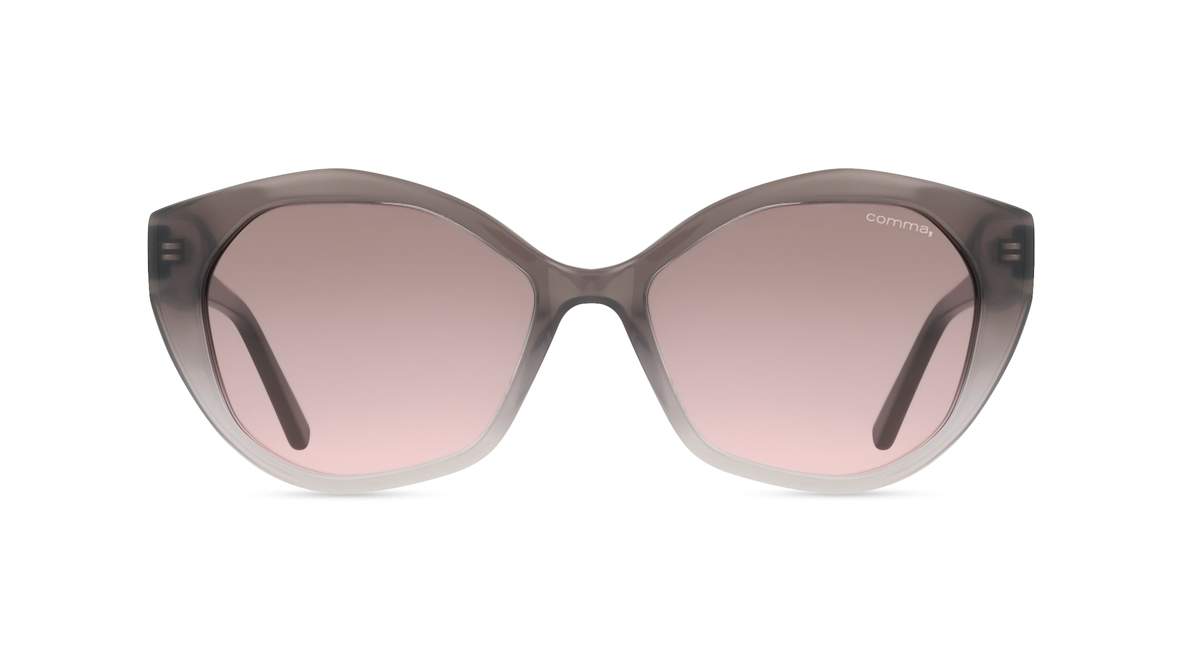 Comma 77190 Damen-Sonnenbrille Vollrand Oval Kunststoff-Gestell, grau