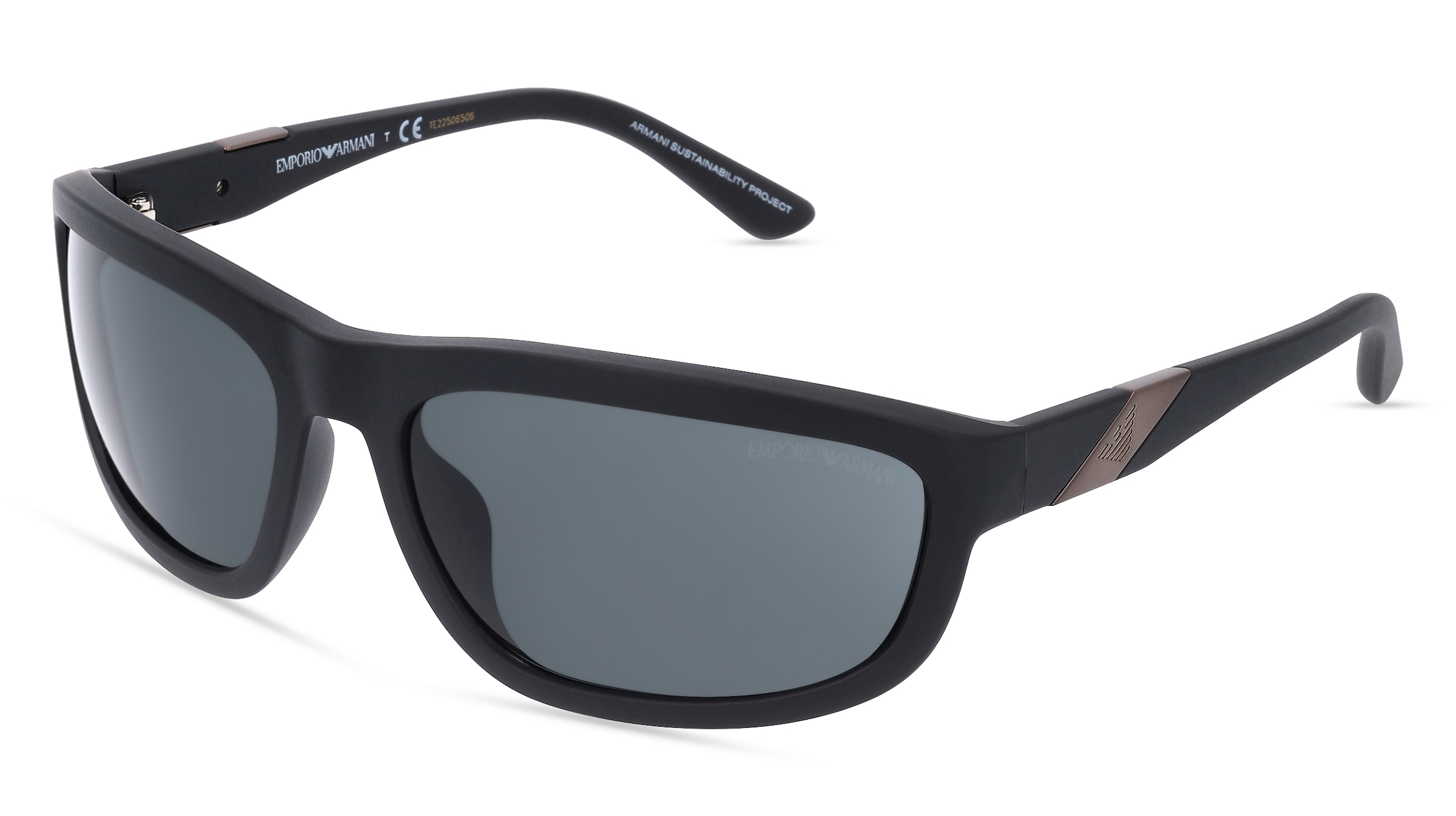 Luxottica Emporio Armani EA4183U Herren-Sonnenbrille Vollrand Eckig Kunststoff-Gestell, schwarz