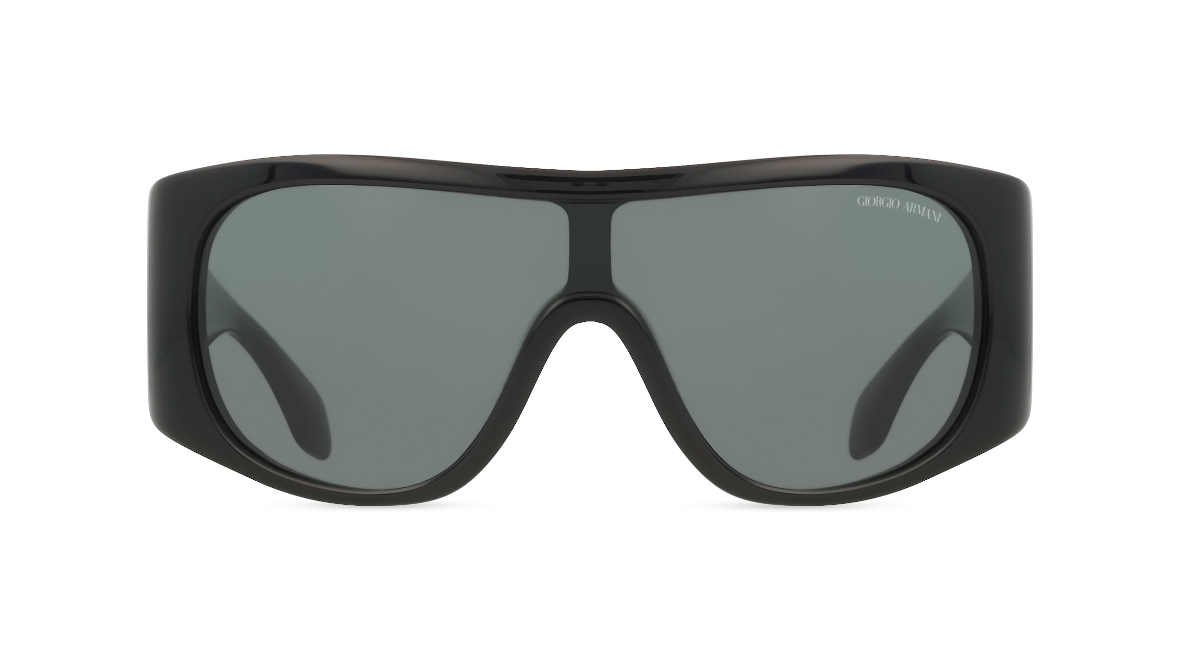 Giorgio Armani AR8222U Herren-Sonnenbrille Vollrand Monoscheibe Acetat-Gestell, schwarz