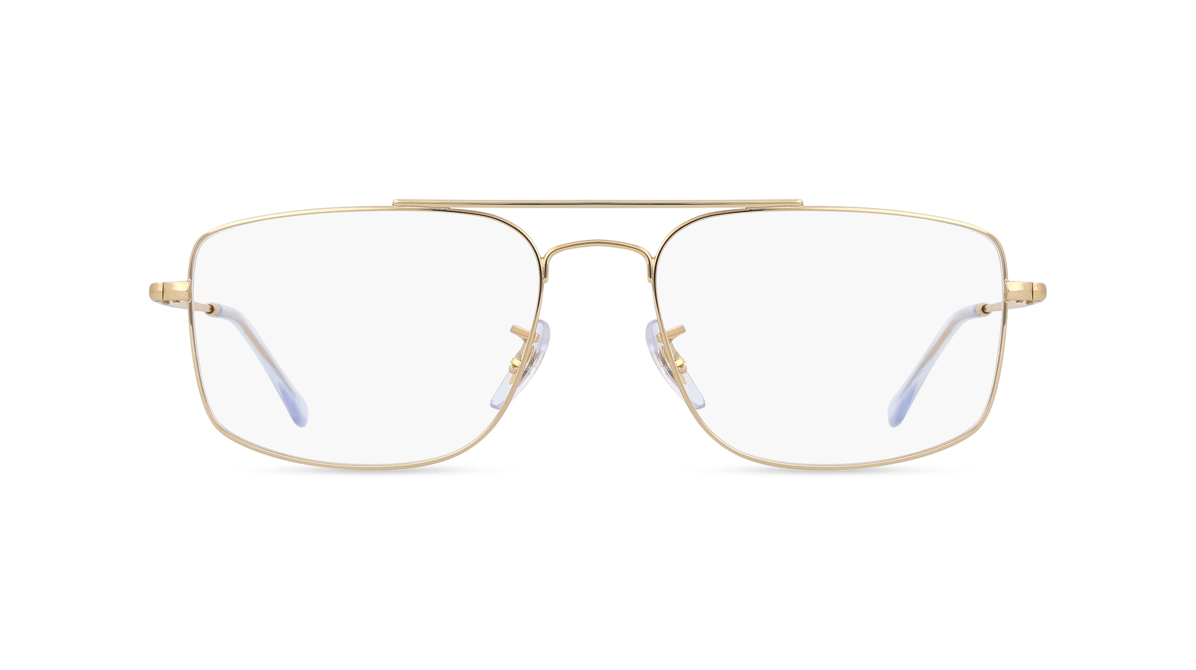 Ray-Ban RX6579 Unisex-Brille inkl. Gläser Vollrand Quadratisch Metall-Gestell 56/18/140, gold