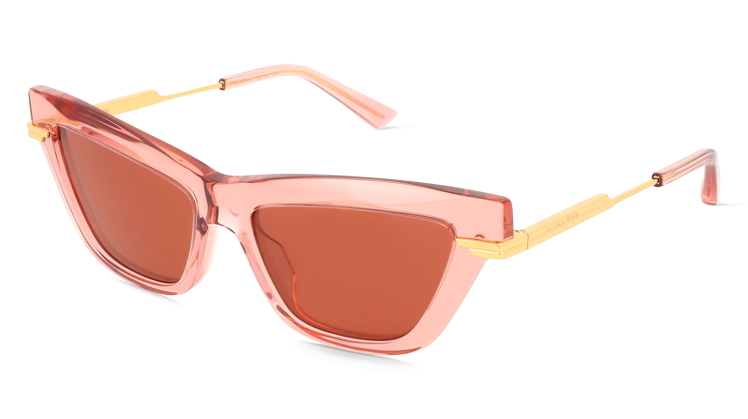 Bottega Veneta BV1241S Damen-Sonnenbrille Vollrand Cat Eye Acetat-Gestell, Rot