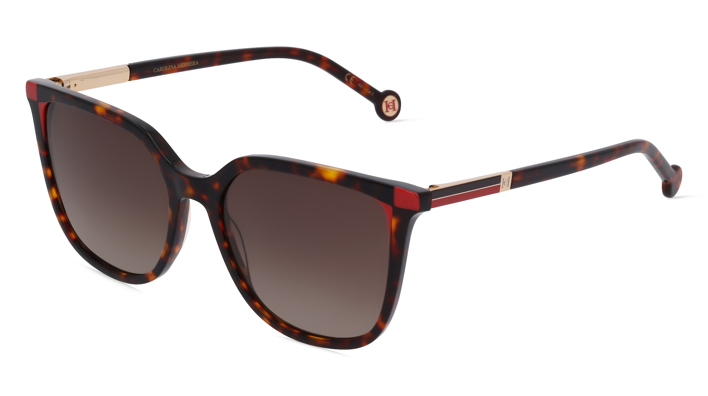 Carolina Herrera HER 0140/S Damen-Sonnenbrille Vollrand Butterfly Acetat-Gestell, Havanna