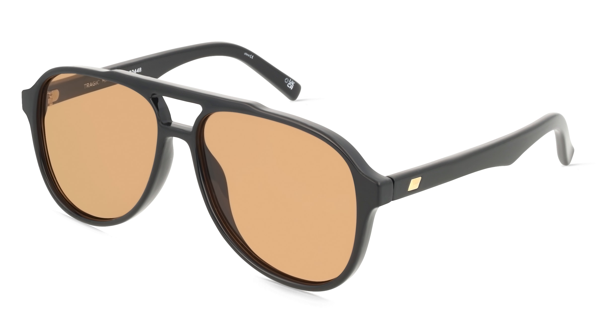 Le Specs TRAGIC MAGIC Unisex-Sonnenbrille Vollrand Pilot Kunststoff-Gestell, Schwarz