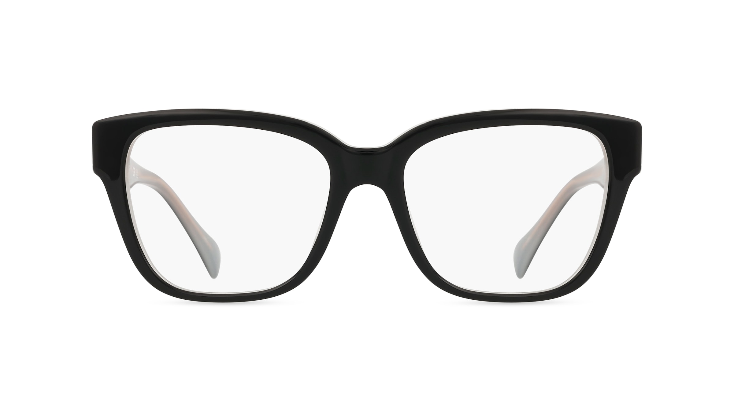 Ralph 0RA7162U Damen-Brille inkl. Gläser Vollrand Eckig Acetat-Gestell 53mm/17mm/145mm, schwarz