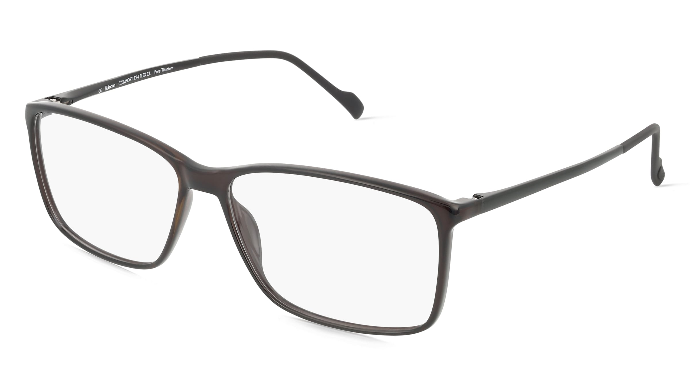 Fielmann COMFORT 124 FLEX CL Herren-Brille inkl. Gläser Vollrand Quadratisch TR90-Gestell 58/14/140, Schwarz