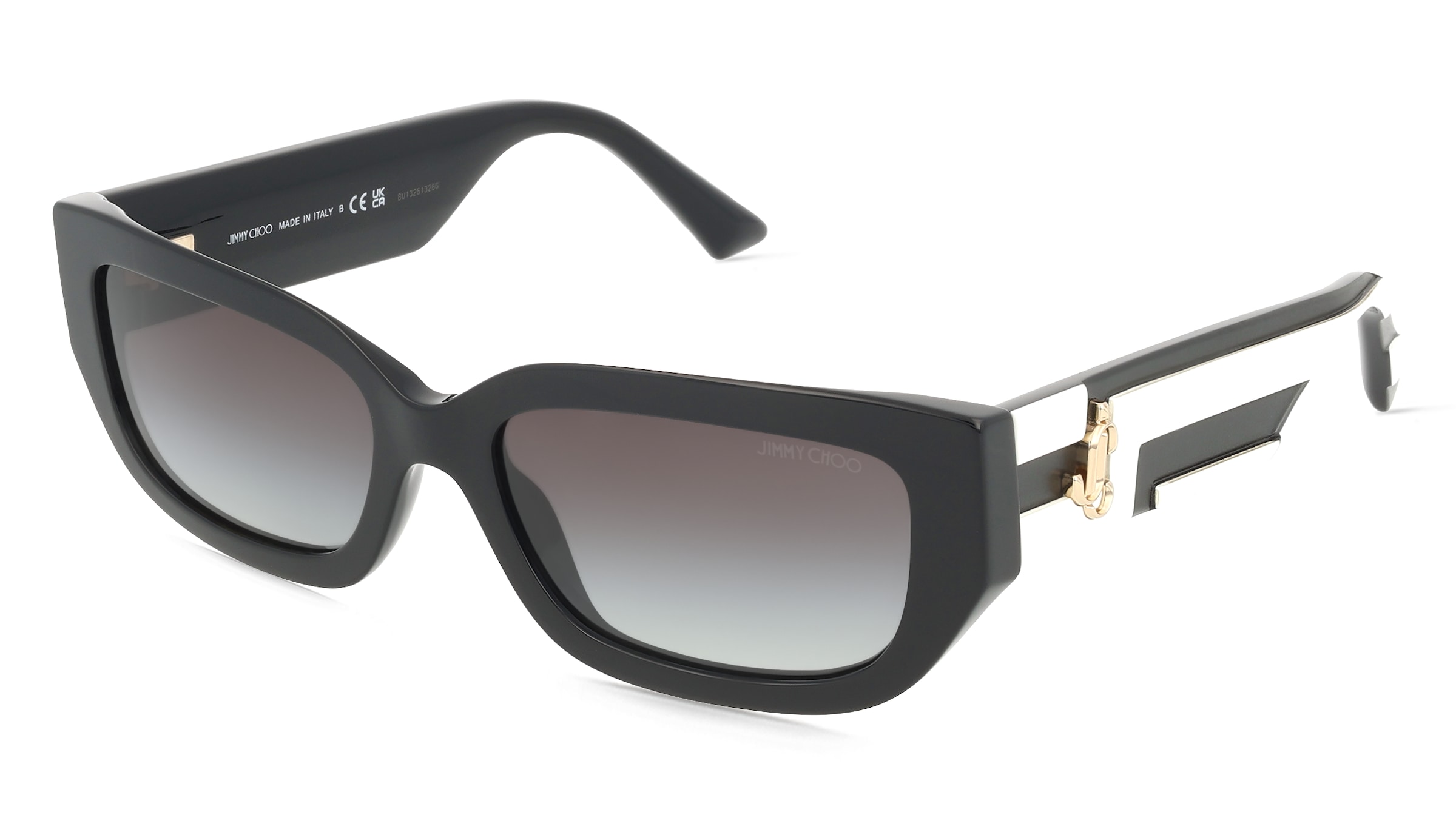 Jimmy Choo JC5017 Damen-Sonnenbrille Vollrand Quadratisch Acetat-Gestell, Schwarz