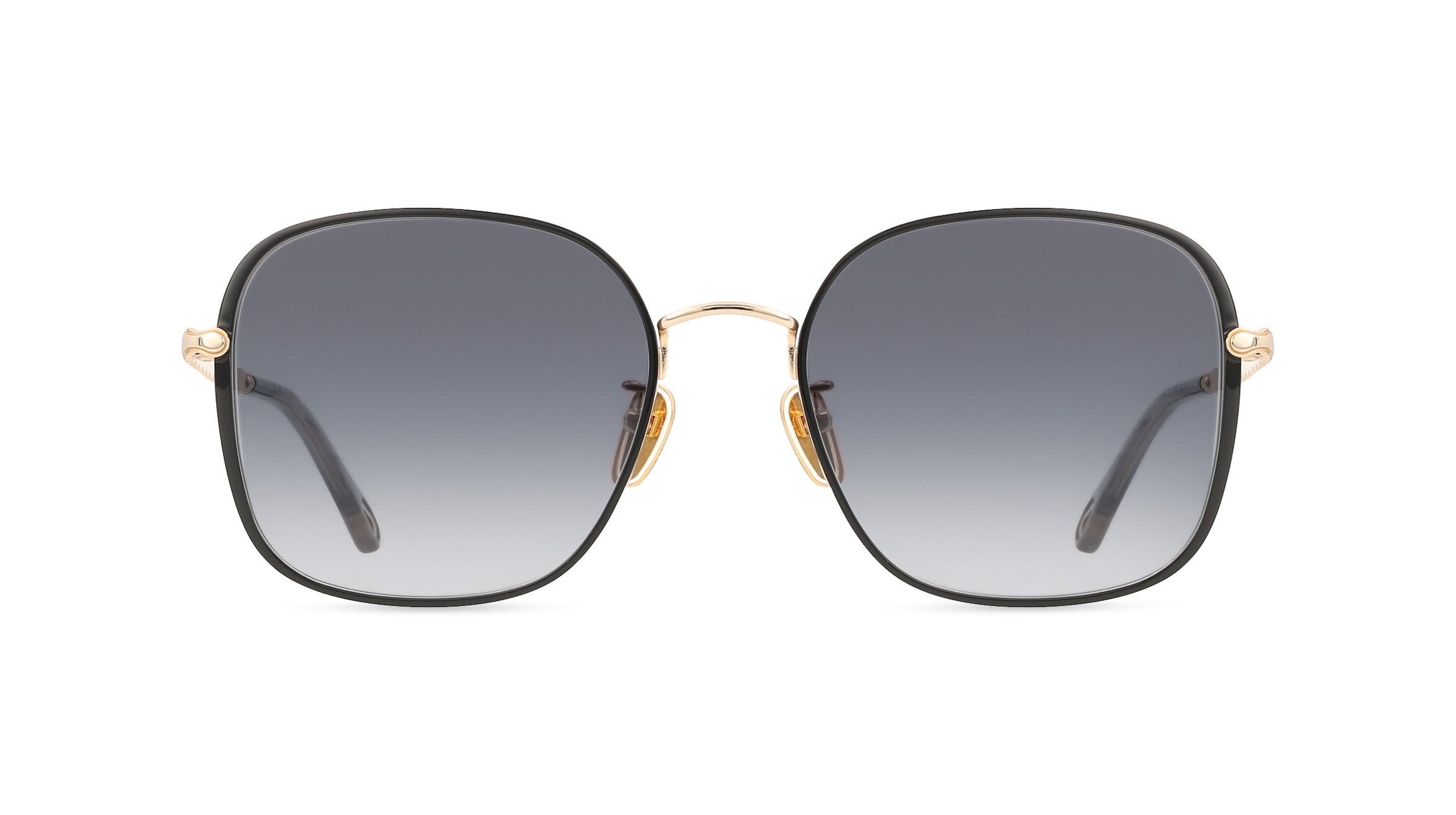 Chloé CH0255SK Damen-Sonnenbrille Vollrand Eckig Metall-Gestell, gold