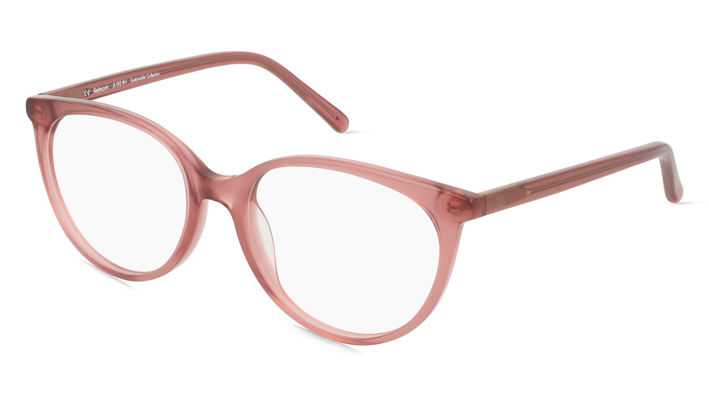 Fielmann JIL 012 RN Damen-Brille inkl. Gläser Vollrand Oval Acetat-Gestell 52/17/135, Pink