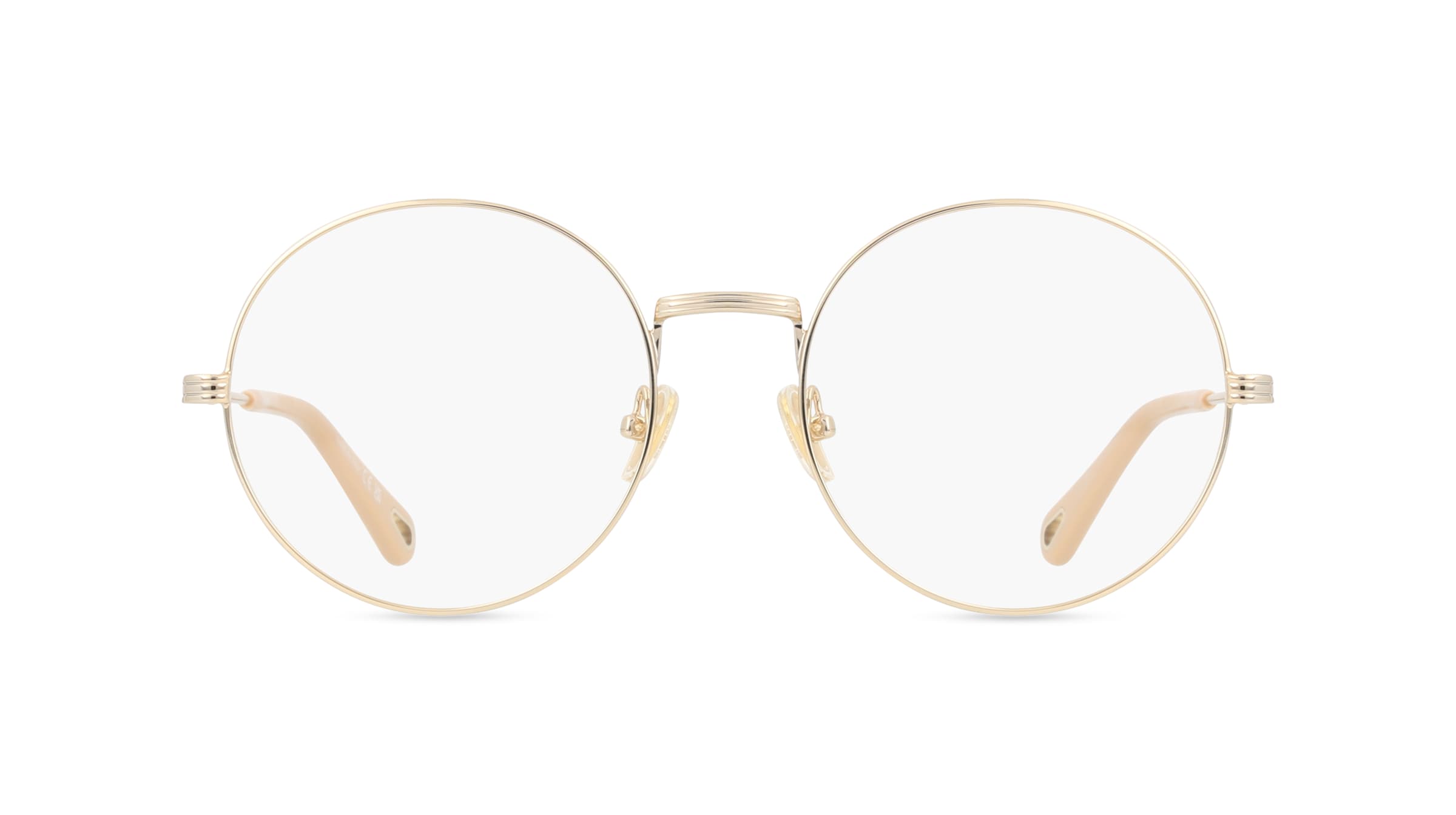 Chloé CH0179O Unisex-Brille inkl. Gläser Vollrand Rund Metall-Gestell 53mm/19mm/140mm, gold