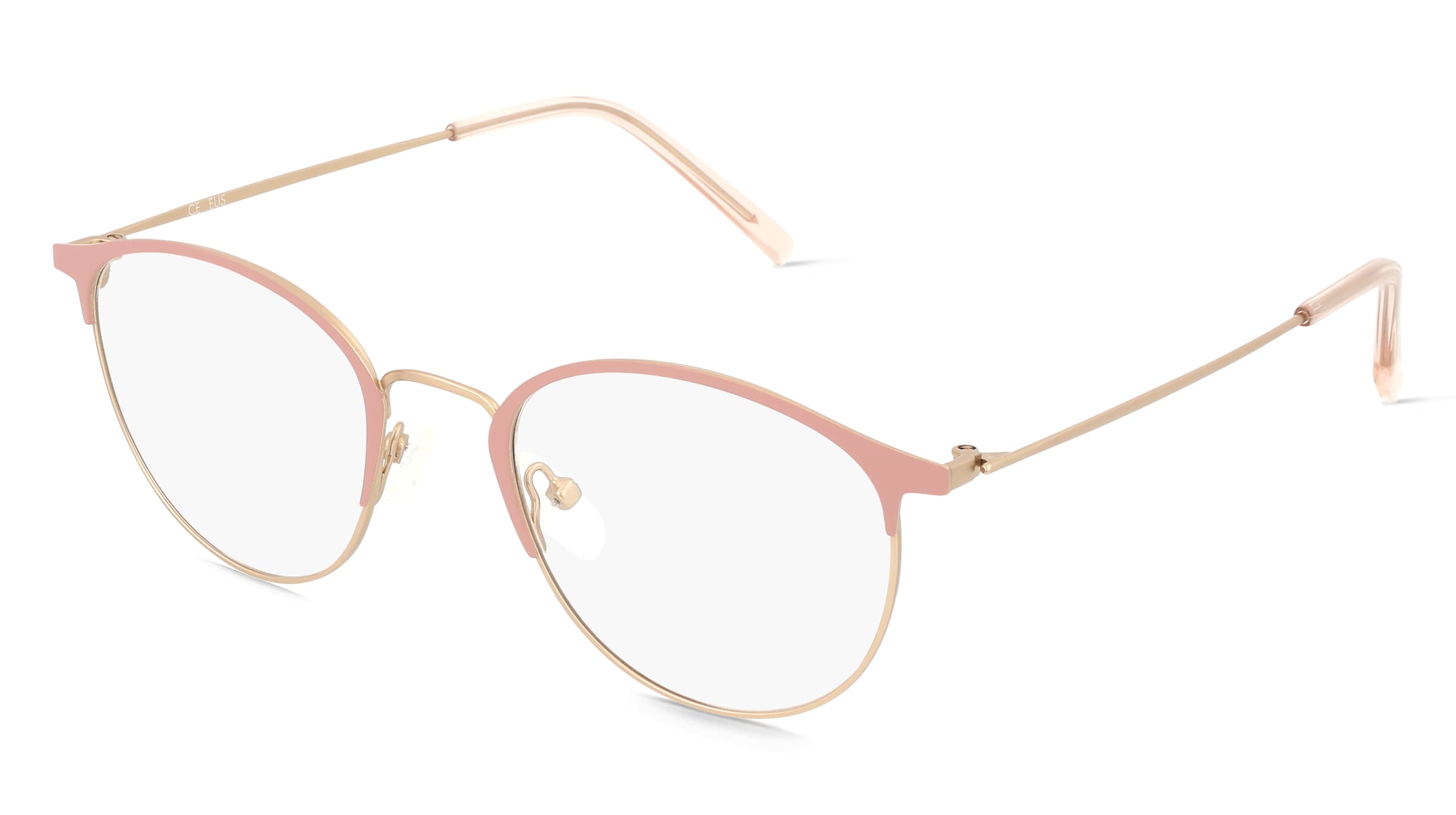 Fielmann OL 029 CL ELIS Unisex-Brille inkl. Gläser Vollrand Rund Memory Effect-Gestell 49/21/145, Pink