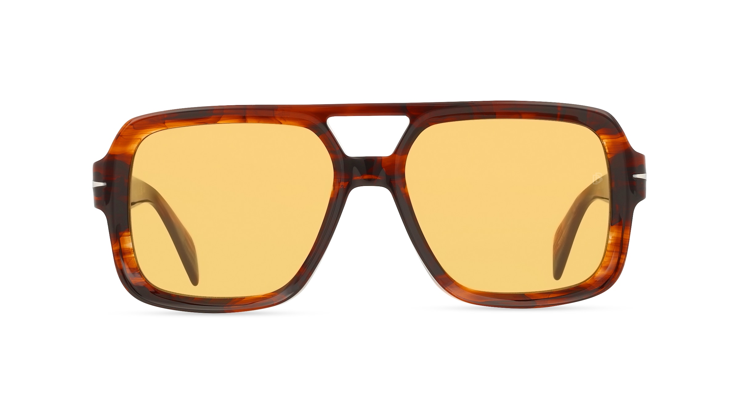 David Beckham DB 7151/S Herren-Sonnenbrille Vollrand Pilot Acetat-Gestell, Braun